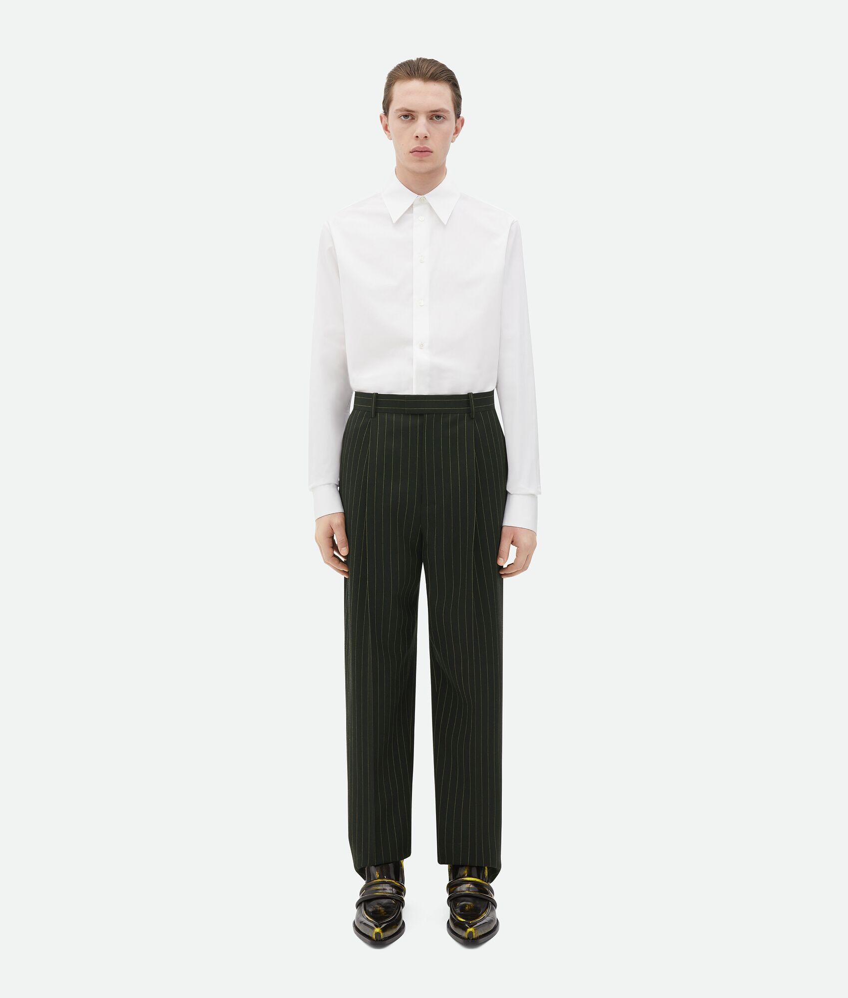 Bottega Veneta o1n1vont1224 Cotton Poplin Shirt in White Size US L / EU 52-54 / 3 - 1 Thumbnail