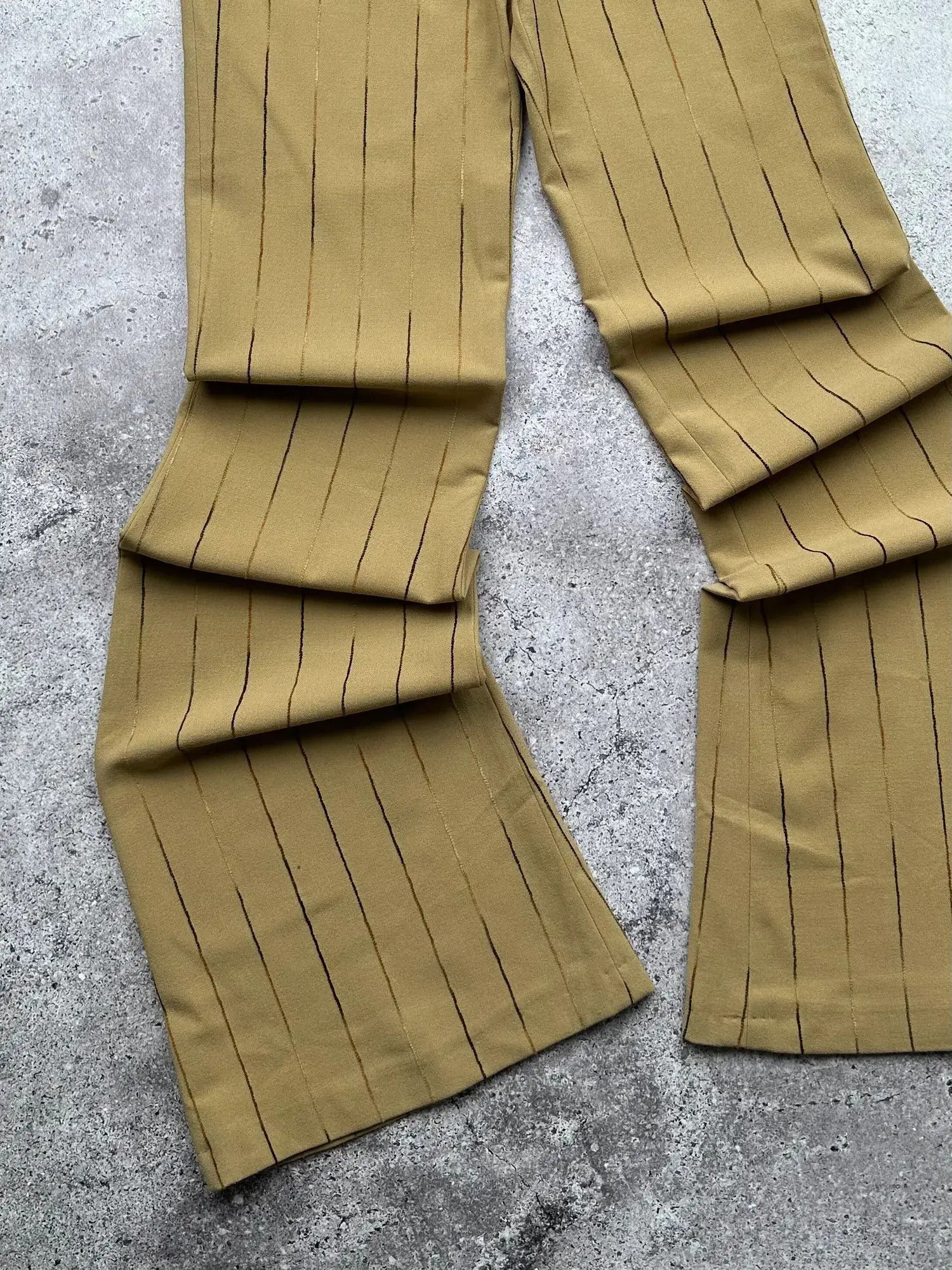 Japanese Brand Vintage Striped Flare Pants C19(V140) Size 25" / US 0 / IT 36 - 3 Thumbnail