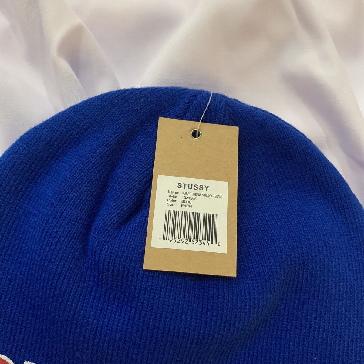 Stussy × Vintage Stussy Burly Threats Skullcap Beanie Hat Size ONE SIZE - 2 Thumbnail
