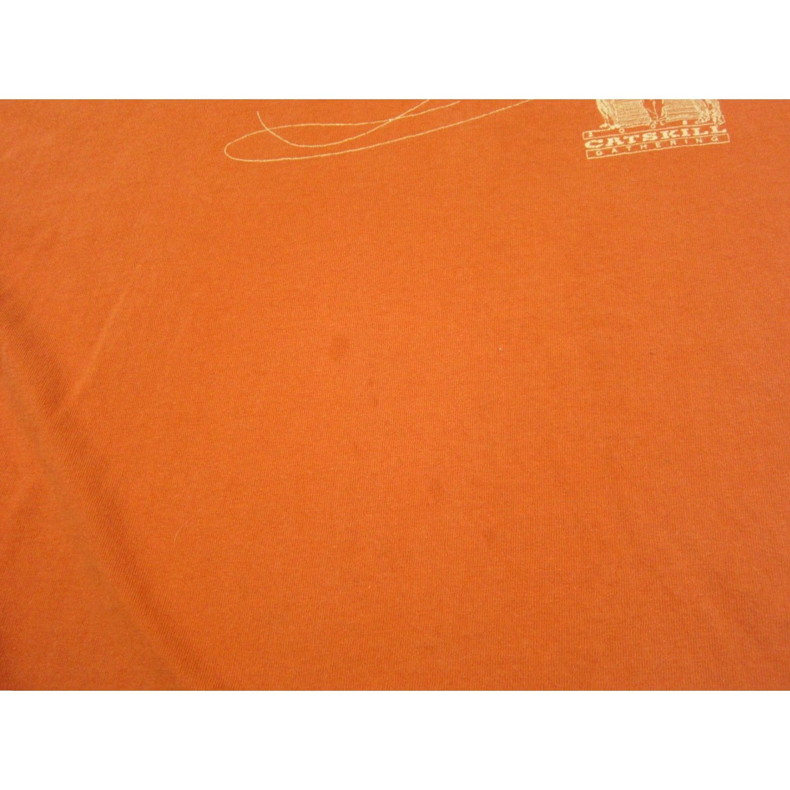 Gildan Vintage Fly Fishing Shirt Womens XL Orange Catskills 90s Gatherin g - Gildan Cotton Crew Neck Short Sleeve T-Shirt Men Size XL / US 12-14 / IT 48-50 - 3 Thumbnail