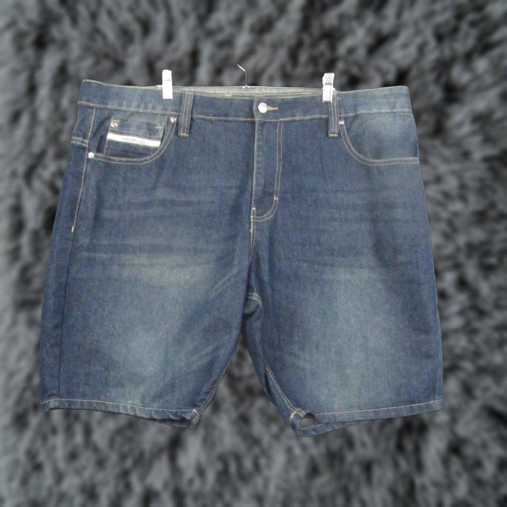 Ecko Unltd. VINTAGE Ecko Unltd Jeans Shorts Denim 44 Baggy Relaxed Wide Leg Men 44 Blue Cotton Denim 5-Pocket Hip Hop Retro 90s Boys Mens Shorts Size US 44 / EU 60 - 1 Thumbnail