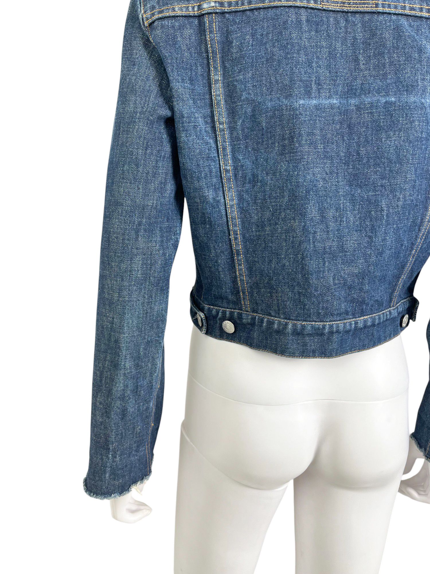 Helmut Lang 1990's Studded Cropped Denim Jacket Size M / US 6-8 / IT 42-44 - 6 Thumbnail