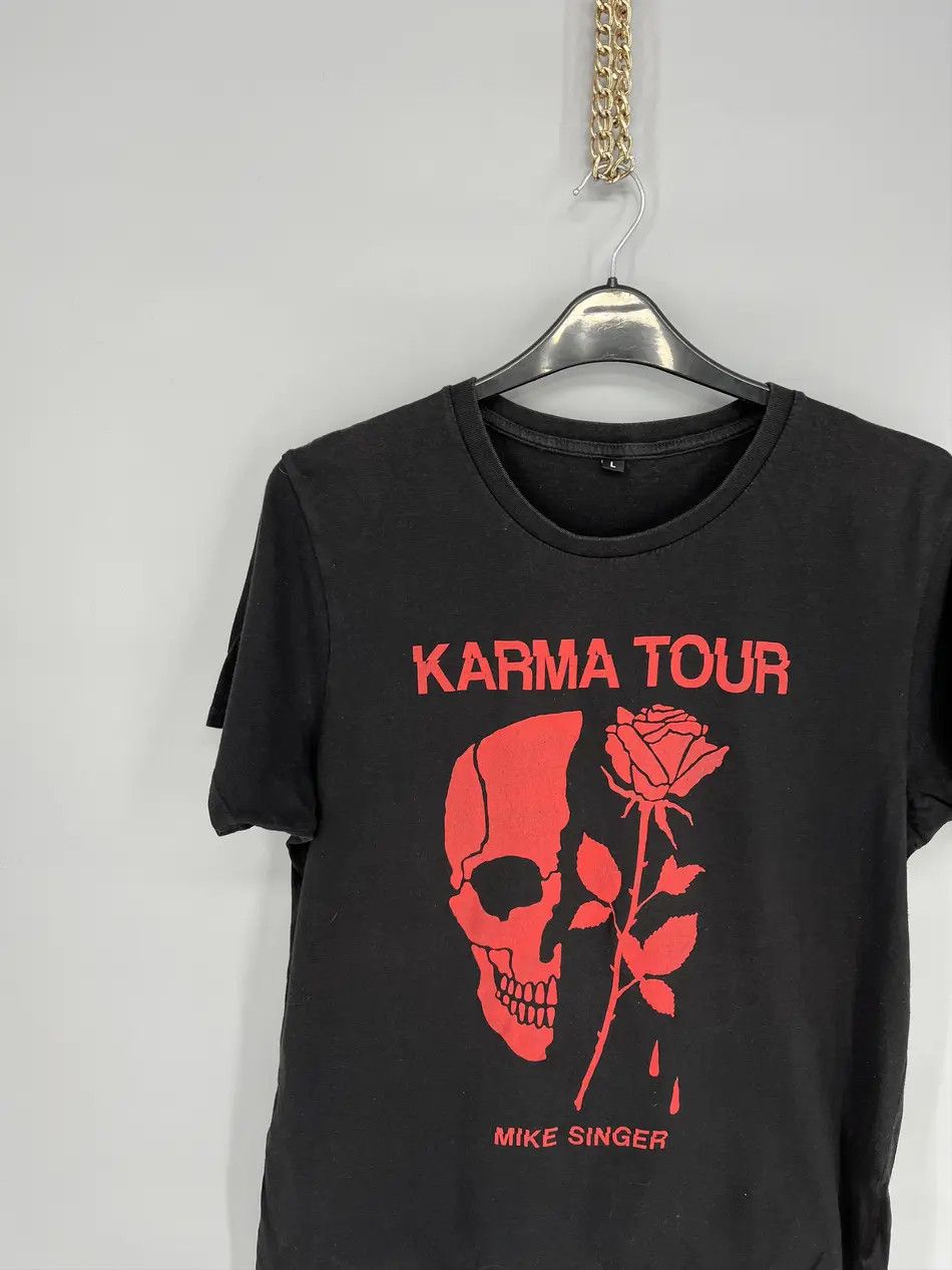 Band Tees × Vintage Vintage Y2K "Mike Singer" Karma Tour Tee "Skull tee" Size US L / EU 52-54 / 3 - 4 Thumbnail