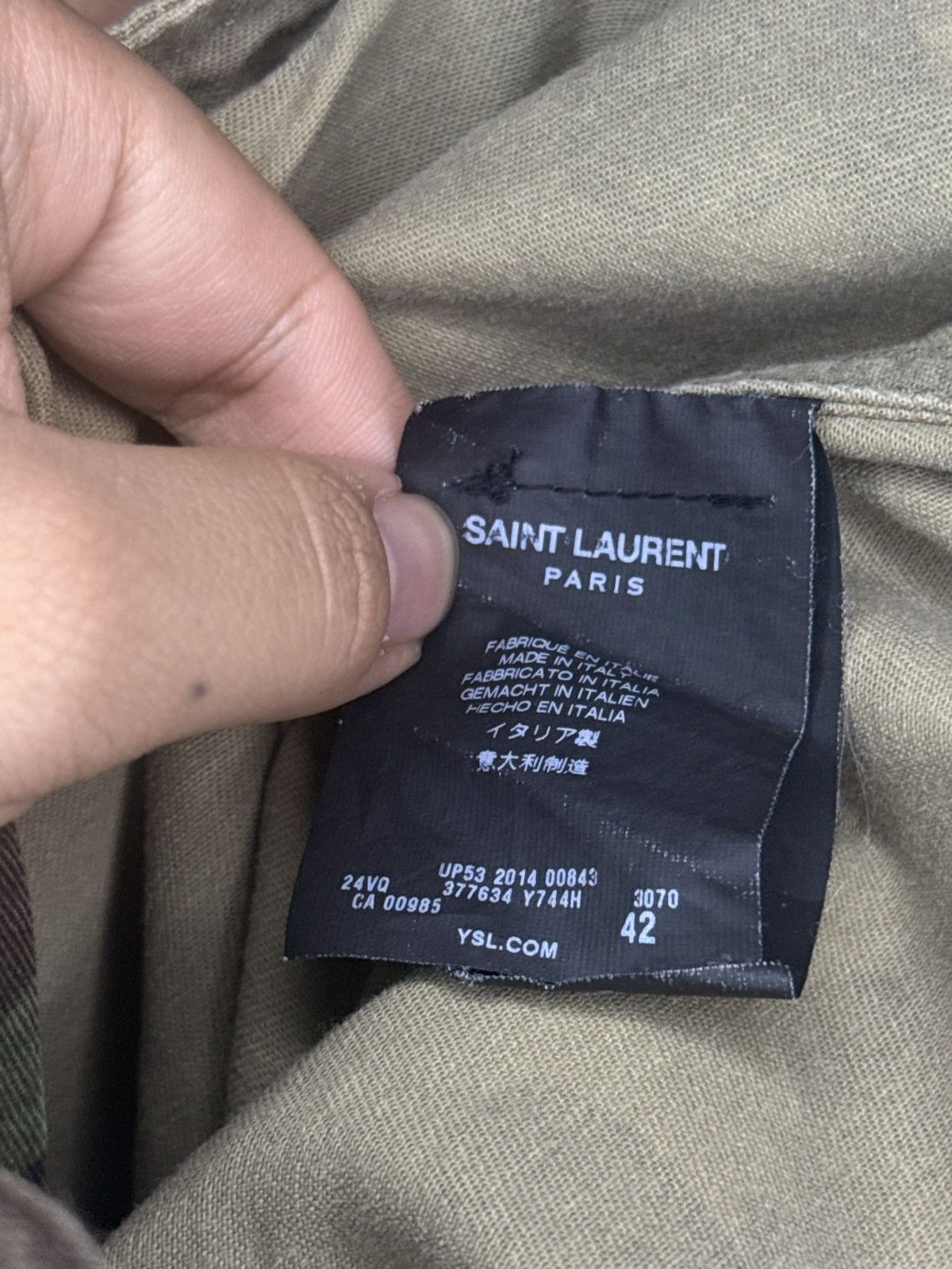 Saint Laurent Paris Saint Laurent Paris SS15 Psych Rock Fringed Military Jacket Size US M / EU 48-50 / 2 - 4 Thumbnail