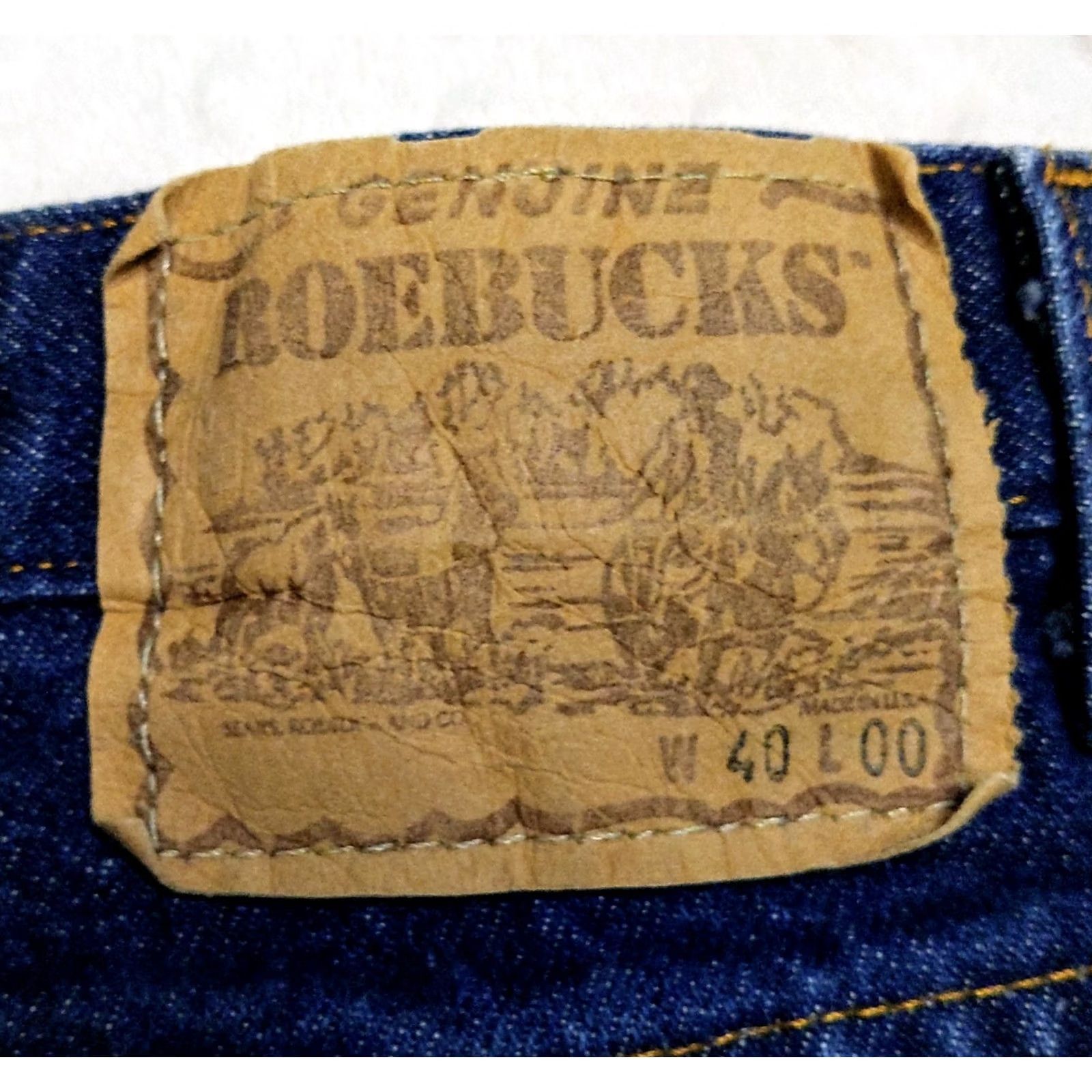 Sears VINTAGE Roebuck & Co. Sears Jeans Mens 40x30 Blue Denim 5-Pocket Bootcut High Rise Regular Fit 80s 70s USA Southwestern Western Workwear Size US 40 / EU 56 - 7 Thumbnail