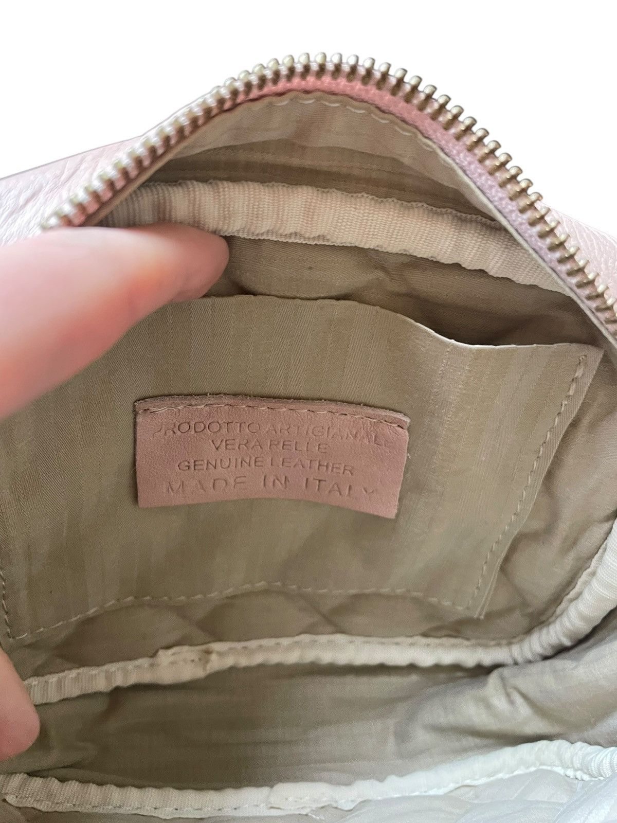 Vintage Y2K / 2000s Prodotto Artigianale Leather Purse cream Size ONE SIZE - 6 Thumbnail