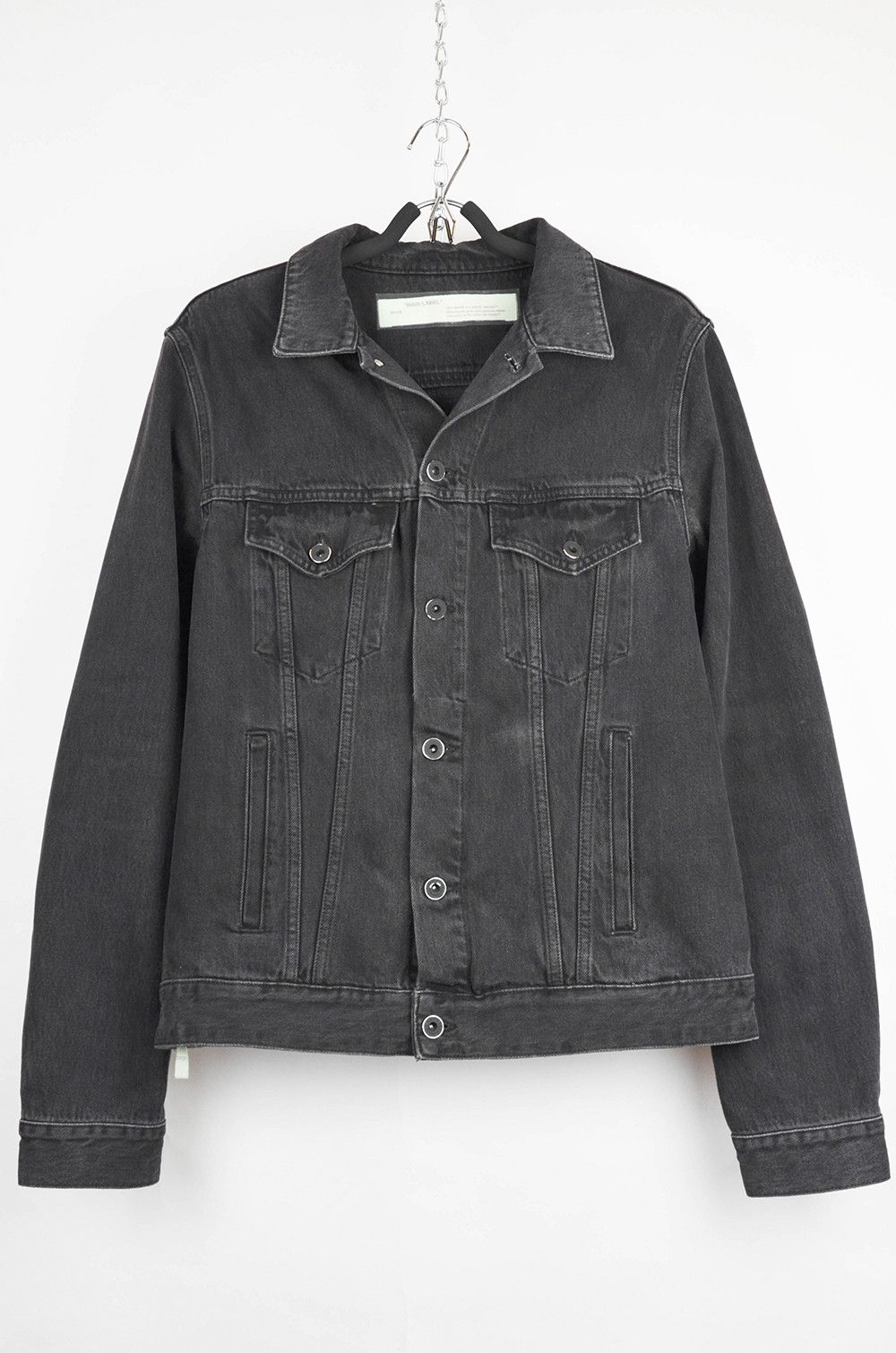 Off-White × Virgil Abloh Off-White Fire Line Do Not Cross Denim Jacket – L Size US L / EU 52-54 / 3 - 1 Thumbnail