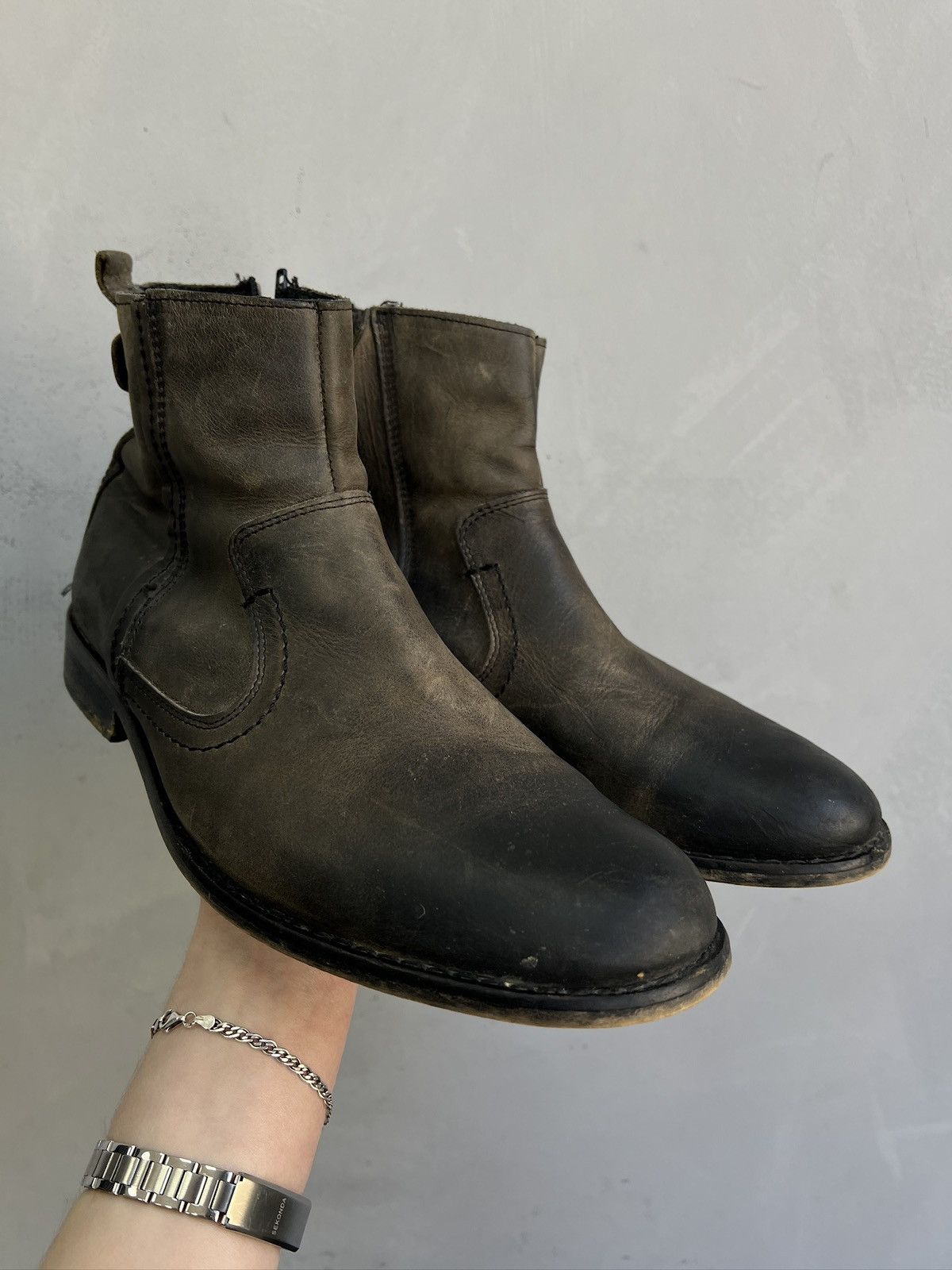 MoMA Avant garde CCP style leather platform bots opium style Size US 10 / EU 43 - 1 Thumbnail