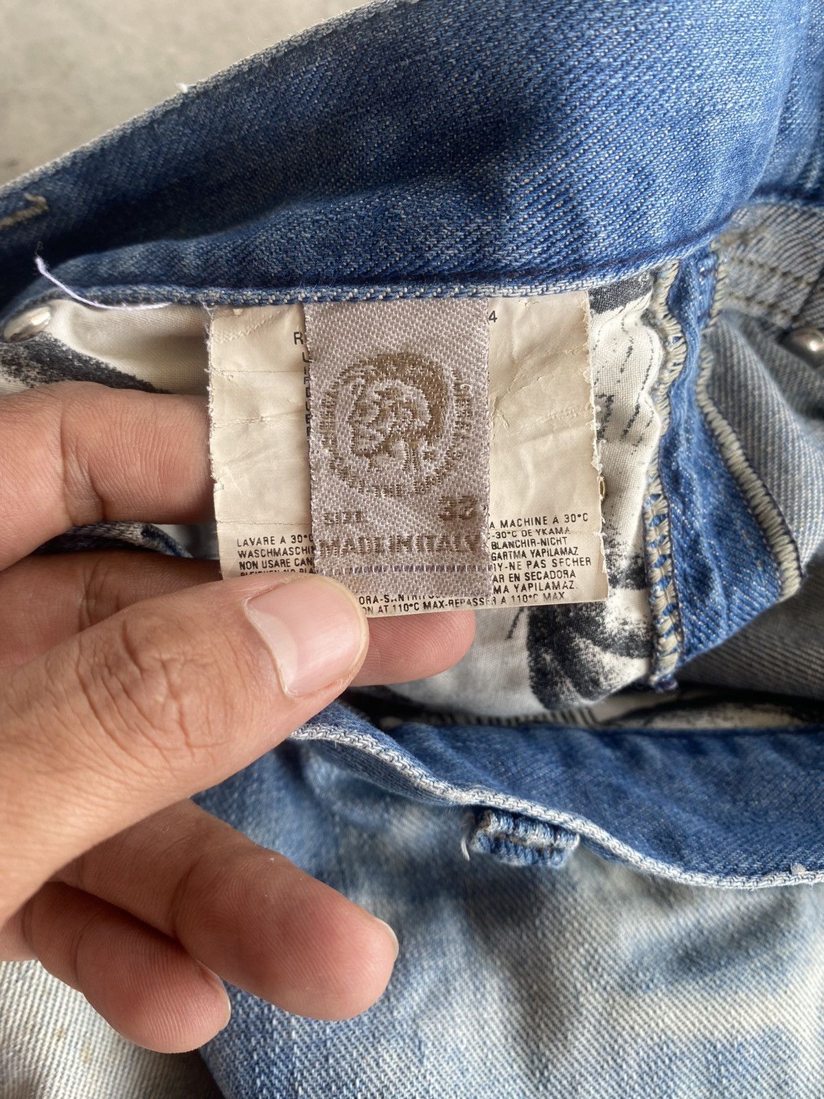 Diesel Flare Jeans Diesel Distressed Denim Low Rise Baggy Jeans Size US 35 - 16 Thumbnail