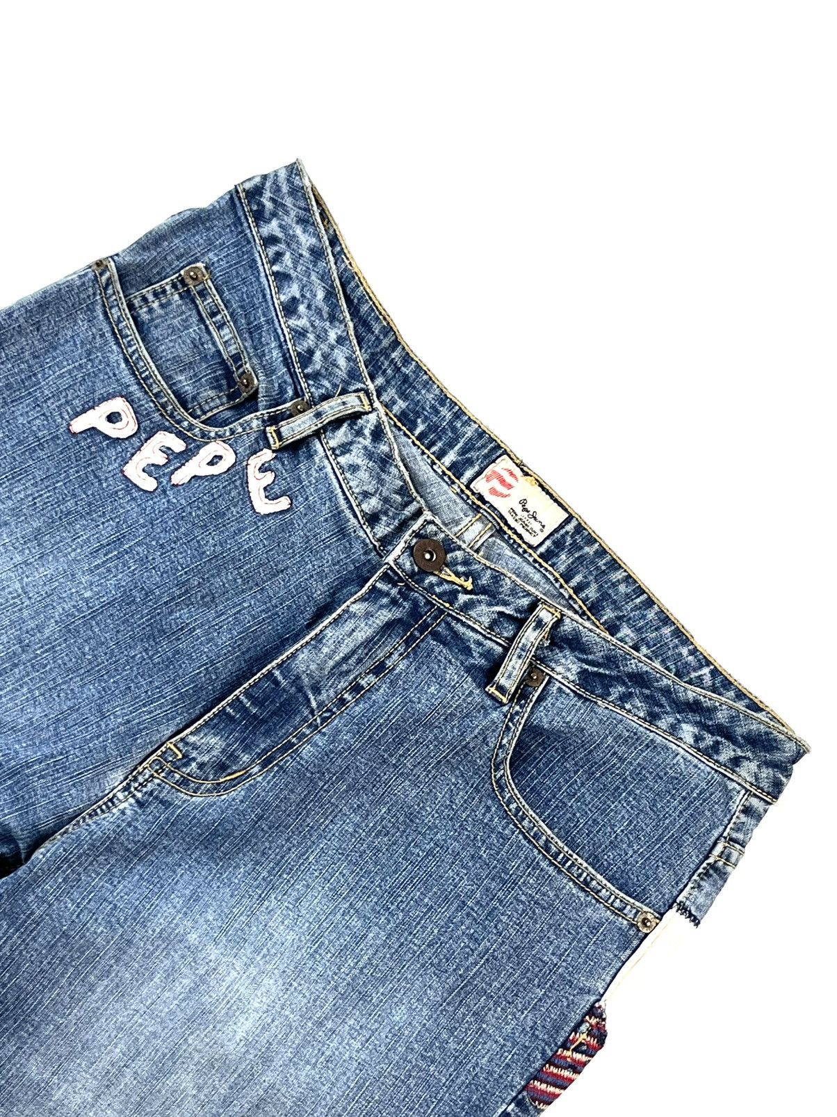 Pepe Jeans Pepe jeans 2000s y2k vintage patchwork jeans embroidered Size US 30 / EU 46 - 5 Thumbnail