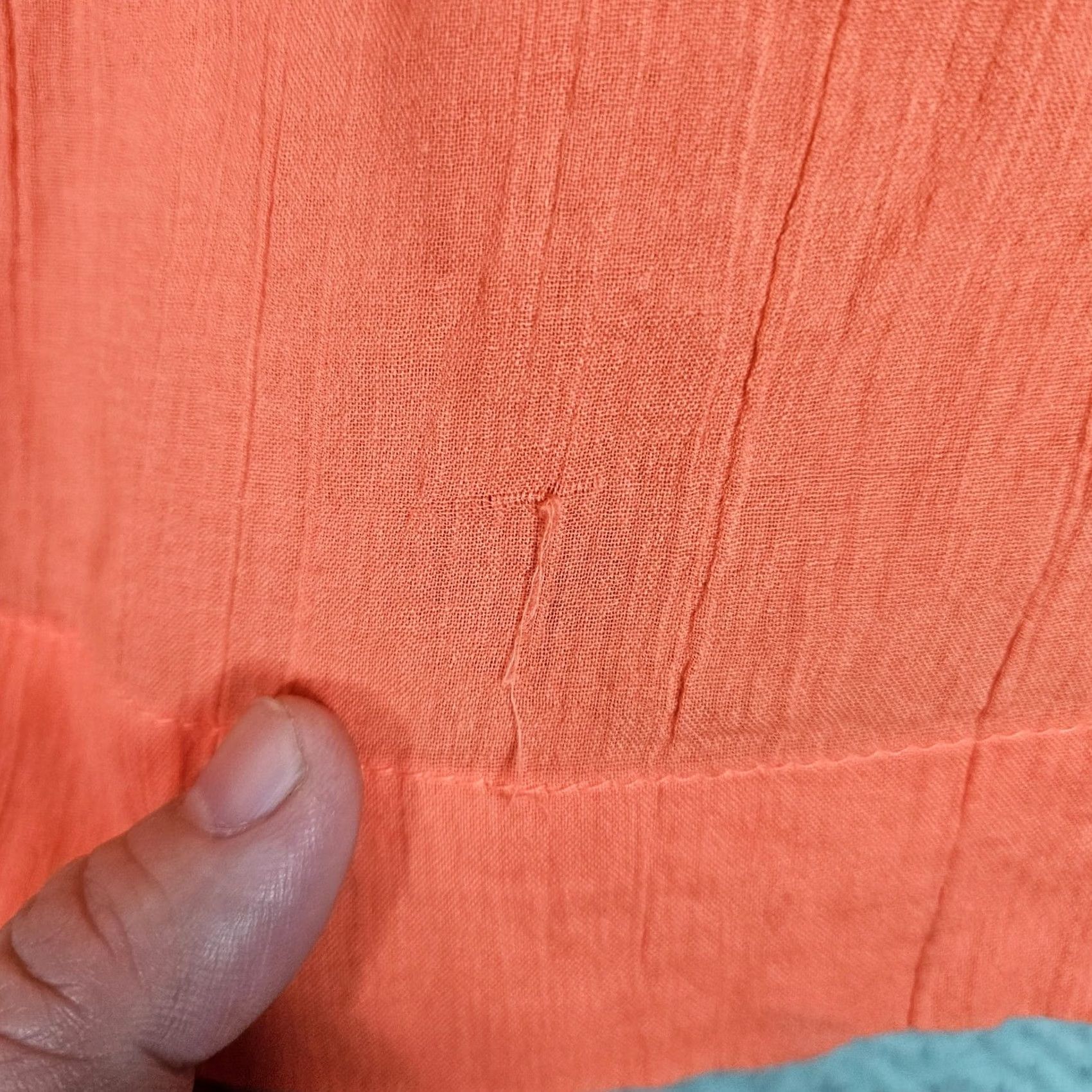 Athleta Athleta Blouse Women's Coral Orange Embroidered V-Neck 3/4 Sleeve XL (Regular) Size XL / US 12-14 / IT 48-50 - 2 Thumbnail