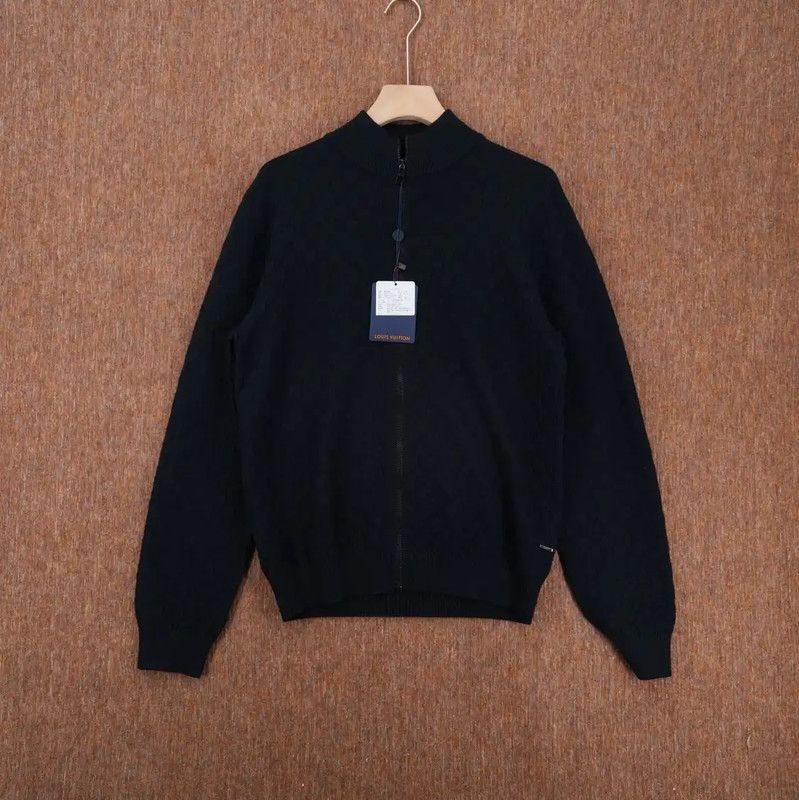 Louis Vuitton Louis Vuitton Black Knit Sweater with Embroidery 0089 Size US M / EU 48-50 / 2 - 1 Thumbnail