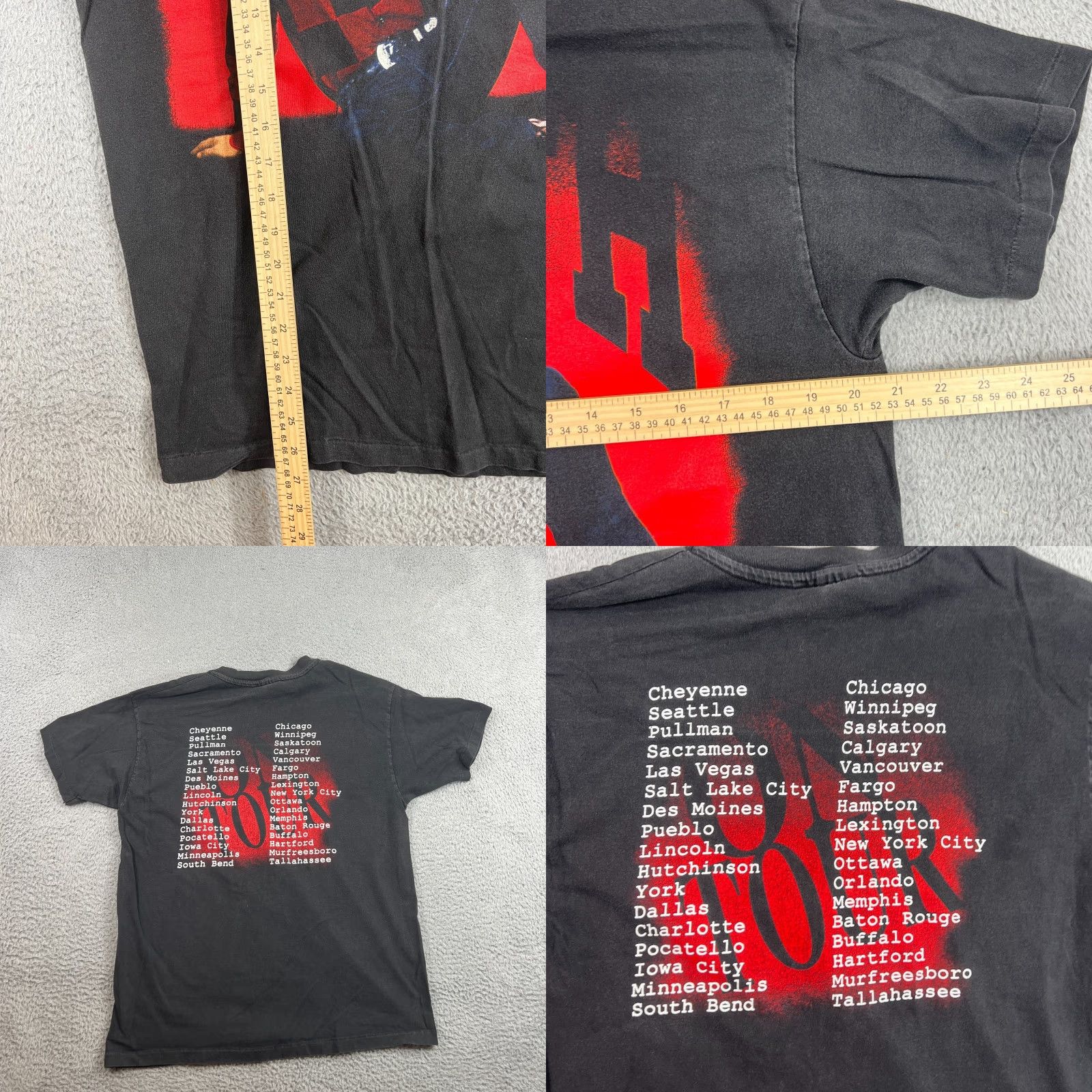 Hanes VINTAGE Hanes Beefy-T Garth Brooks 1993 Concert Tour Tee Shirt Short Sleeve Crew Neck L Black Mens Size US L / EU 52-54 / 3 - 8 Thumbnail