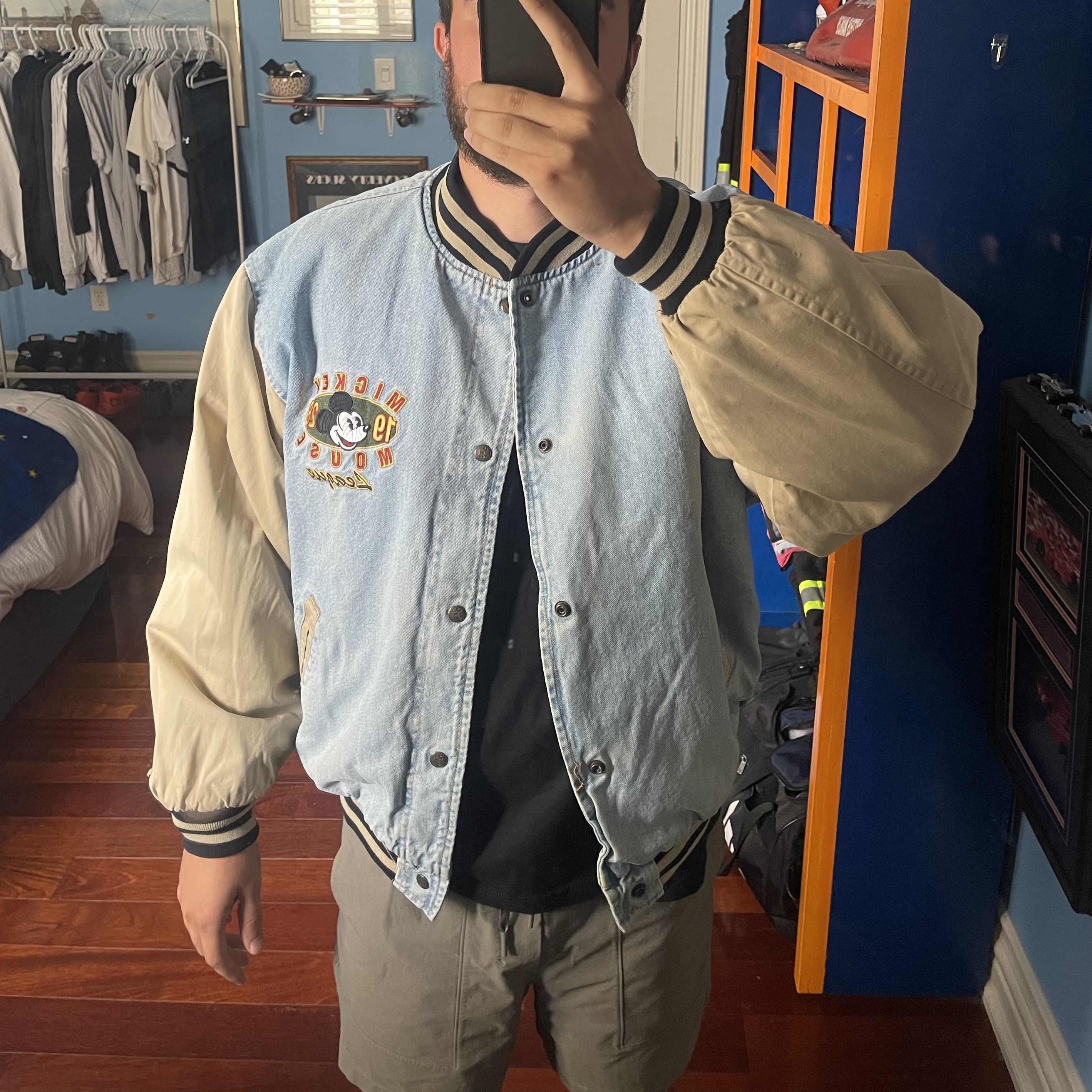 Vintage Disney Mickey Mouse Baseball Jacket