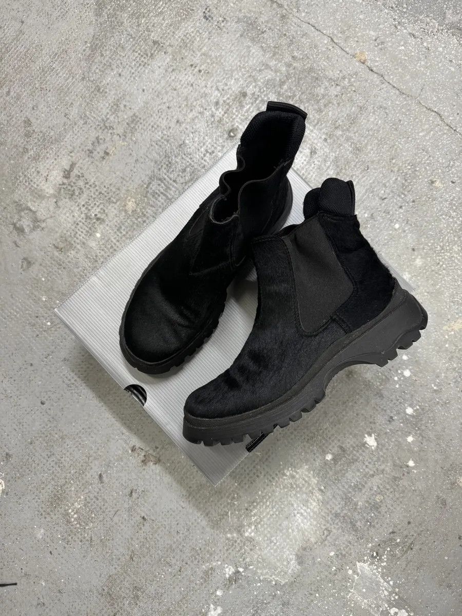 Designer × Prada × Vintage AW1999 Prada Black Pony Hair Leather Vibram Boots Size US 8 / IT 38 - 6 Thumbnail