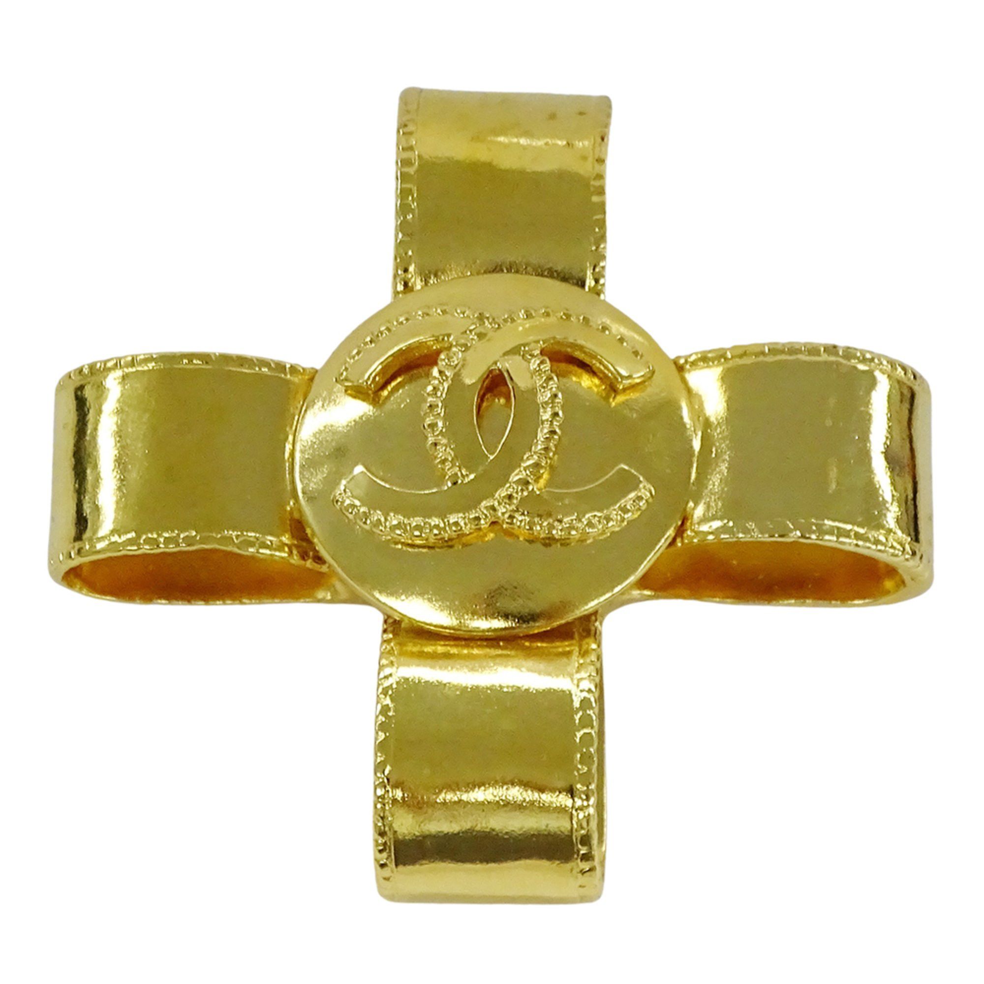 Chanel Brooch for Women, Brand GP Cross Ribbon Coco Mark