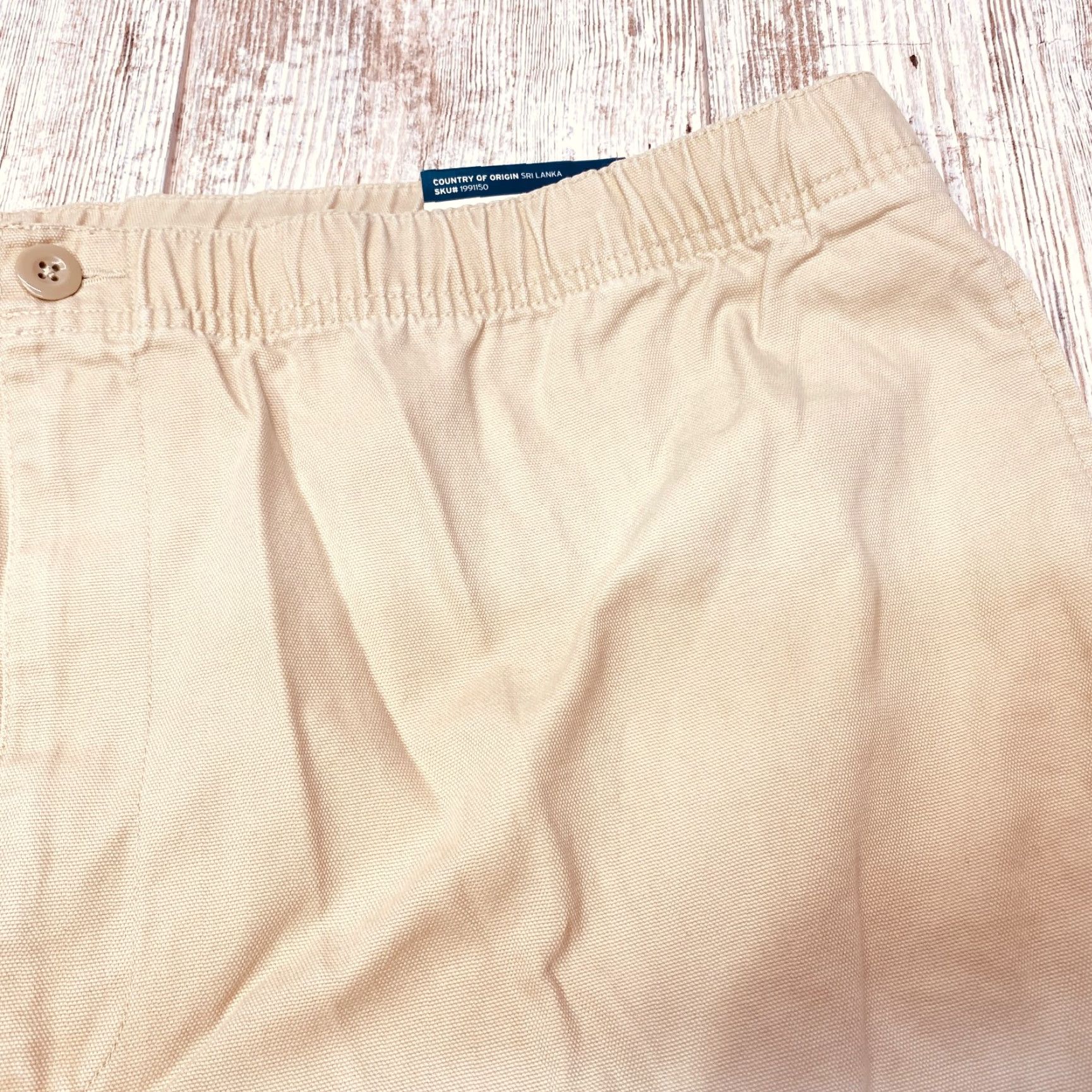 Lands' End Lands End Deck Pants Mens 2XL Beige Canvas Drawstring Elastic Waist Casual 7556 Size US 39 - 6 Thumbnail