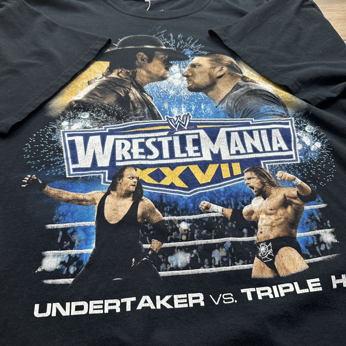 WWE WWE WrestleMania XXVII The Undertaker vs. Triple H Tee Size US XL / EU 56 / 4 - 6 Thumbnail