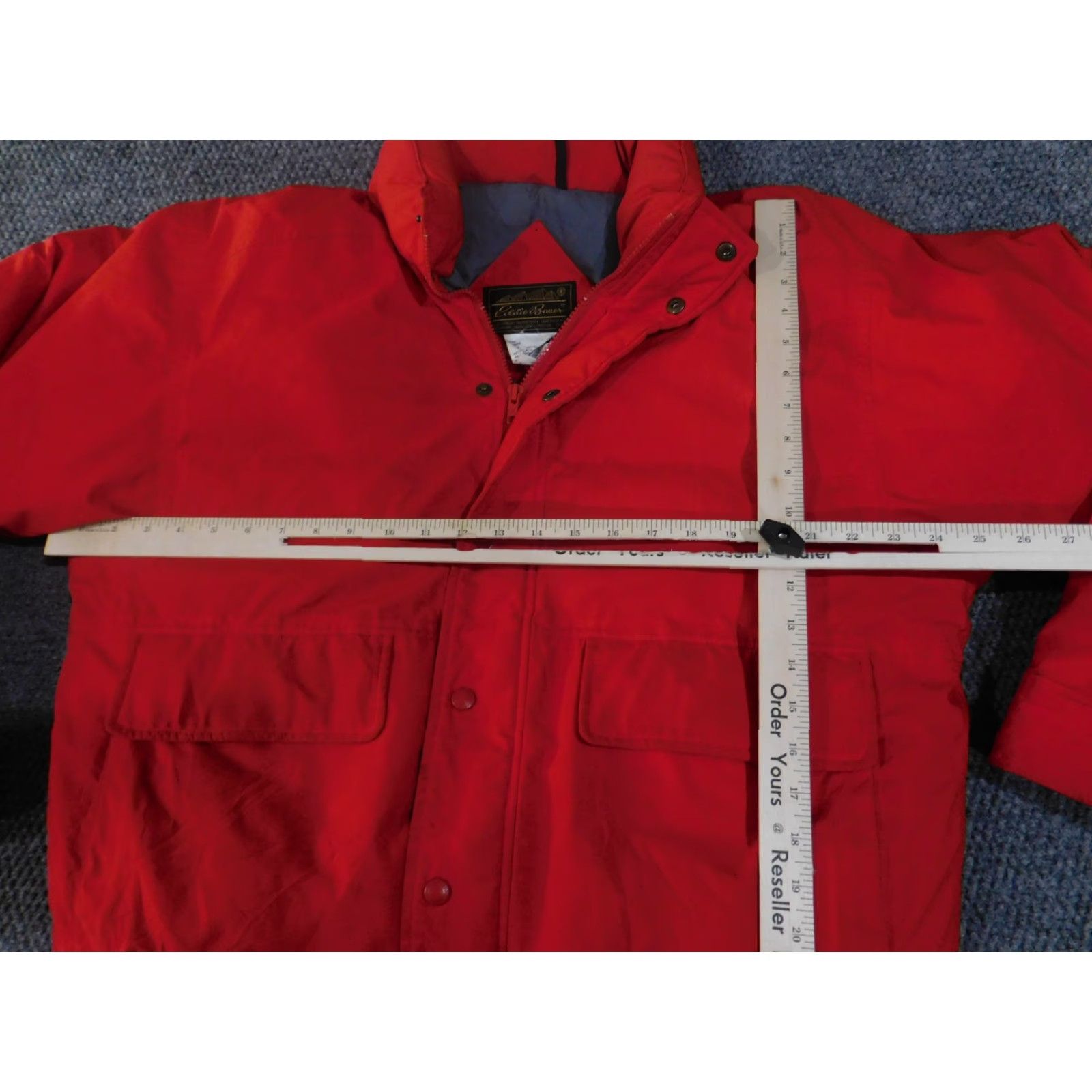 Eddie Bauer Eddie Bauer Jacket Mens Large Red Gore-Tex Goose Down Hooded Insulated Puffer Size US L / EU 52-54 / 3 - 6 Thumbnail