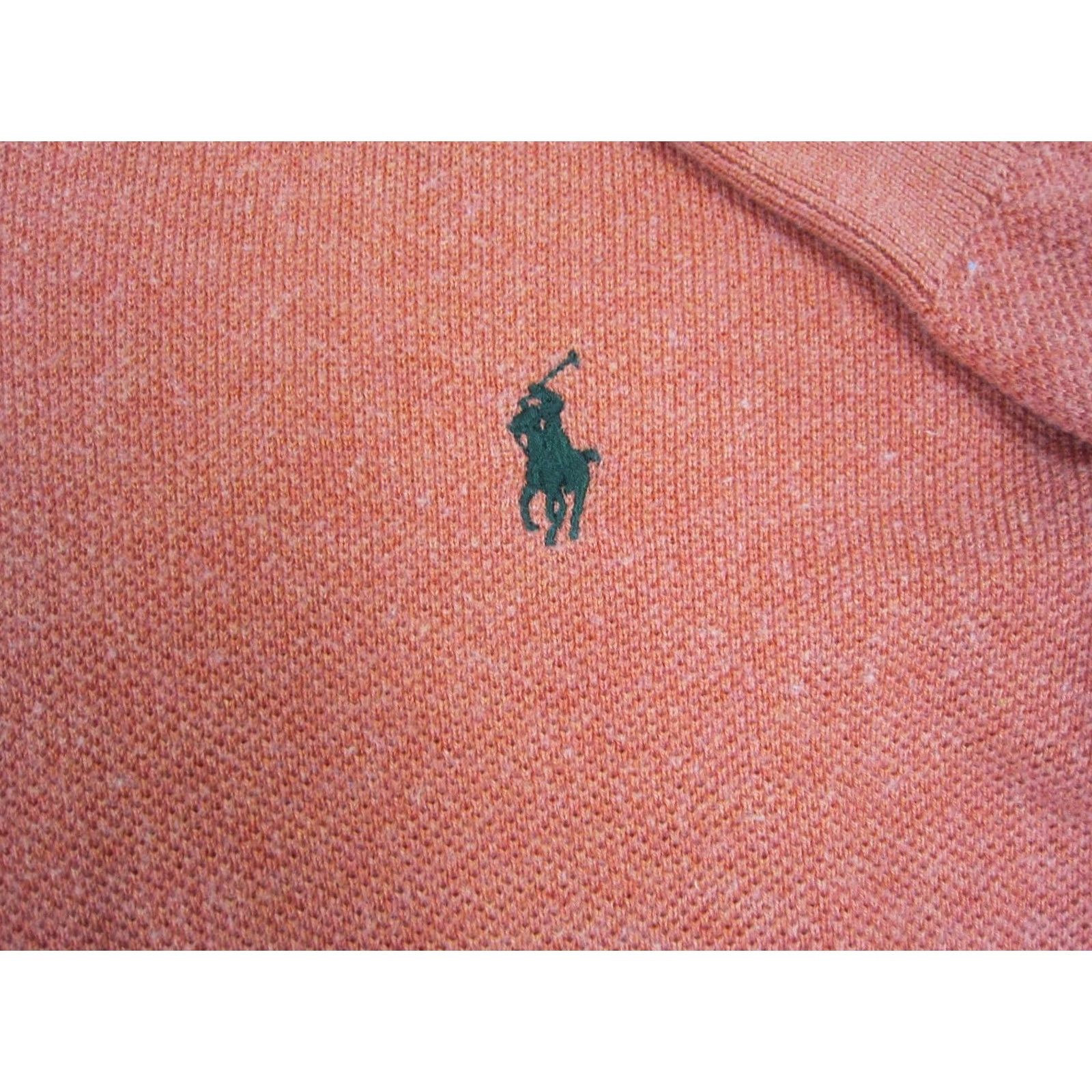 Polo Ralph Lauren Polo Ralph Lauren Sweater Mens L Orange Cotton Cashmere Pullover Knit Mock Neck Logo Pullover Knit Vintage: No Regular Fit Winter Casual Mens Size US L / EU 52-54 / 3 - 3 Thumbnail