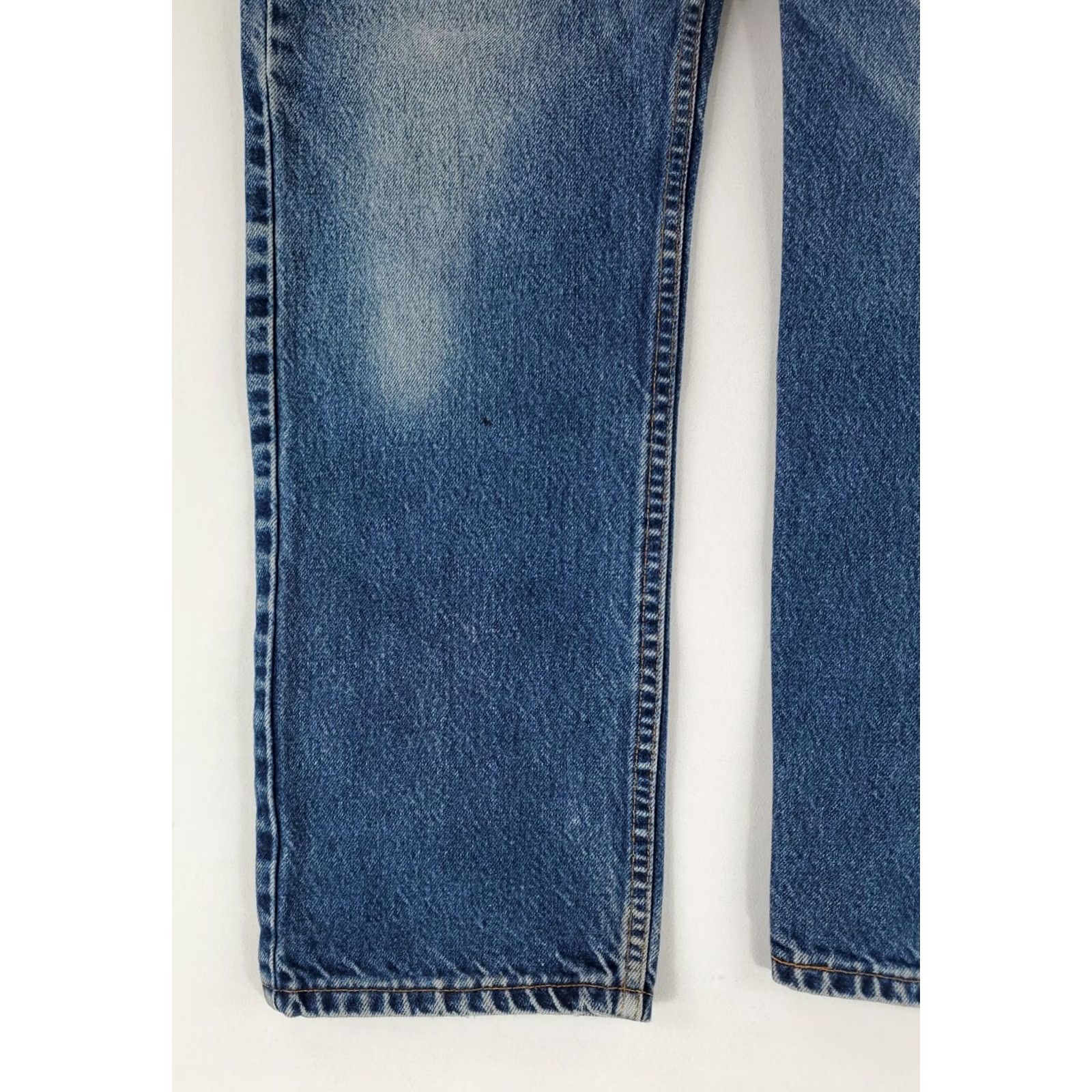 Levi's VINTAGE Levi's 505 Jeans VTG Y2K Made USA Whiskering Mens 31x29 Actual 31x30 Blue Straight Jeans Men Size US 31 - 2 Thumbnail