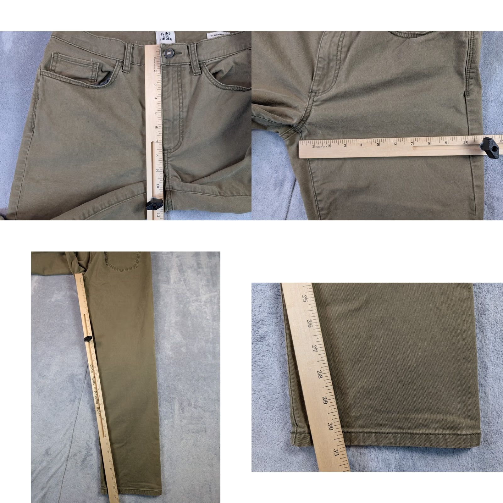 Olive Flint & Tinder Pants Slim 5-Pocket Jeans Mens 32x32 Olive Brown Huckaberry Vintage? No Size US 32 / EU 48 - 8 Thumbnail