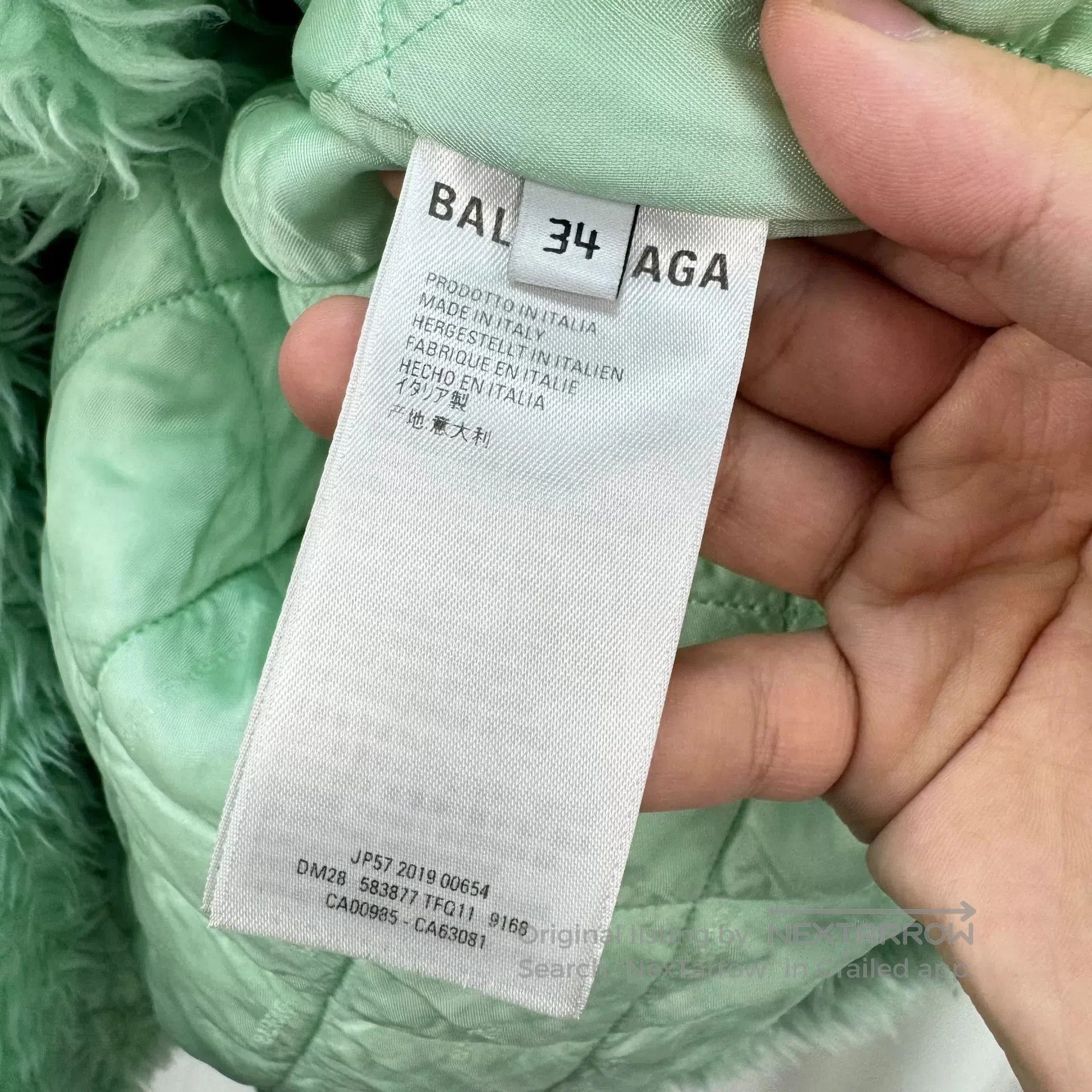Balenciaga Balenciaga Mint Green Teddy Coat. Size US XS / EU 42 / 0 - 6 Thumbnail