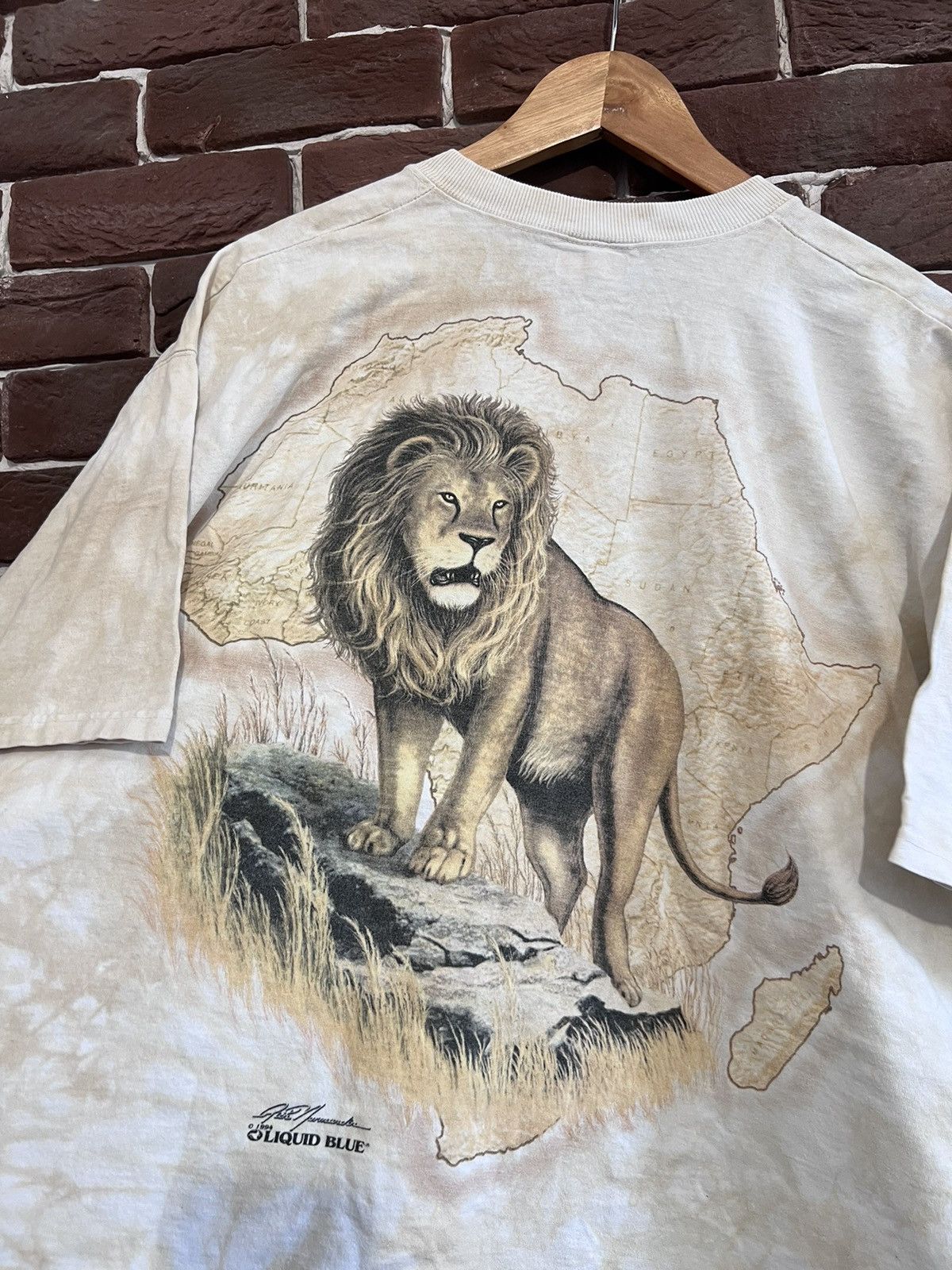 Liquid Blue VINTAGE 1994 LIQUID BLUE Lion ALL OVER PRINT TEE Art Hype Size US XL / EU 56 / 4 - 8 Thumbnail