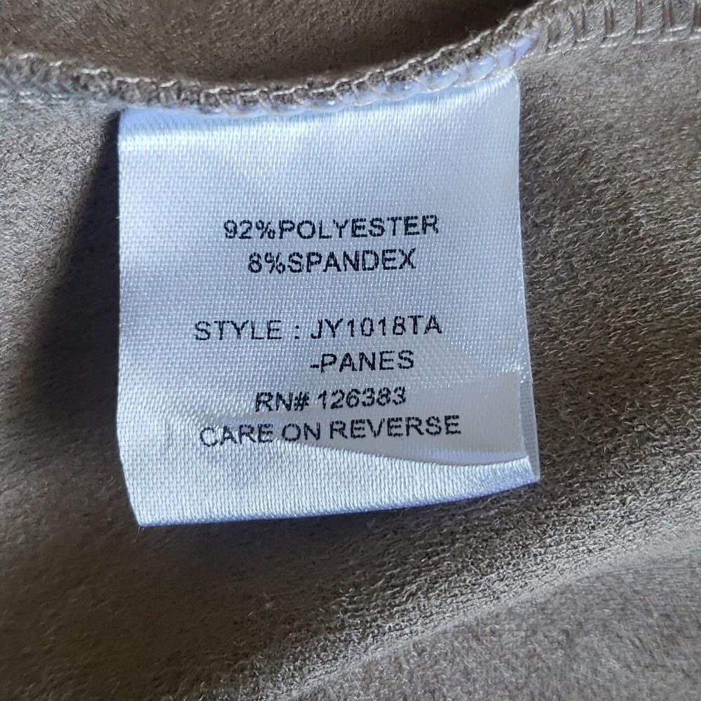 Designer CT1301 Ethyl Faux Suede Tan Open Jacket with Pockets S Size S / US 4 / IT 40 - 8 Thumbnail