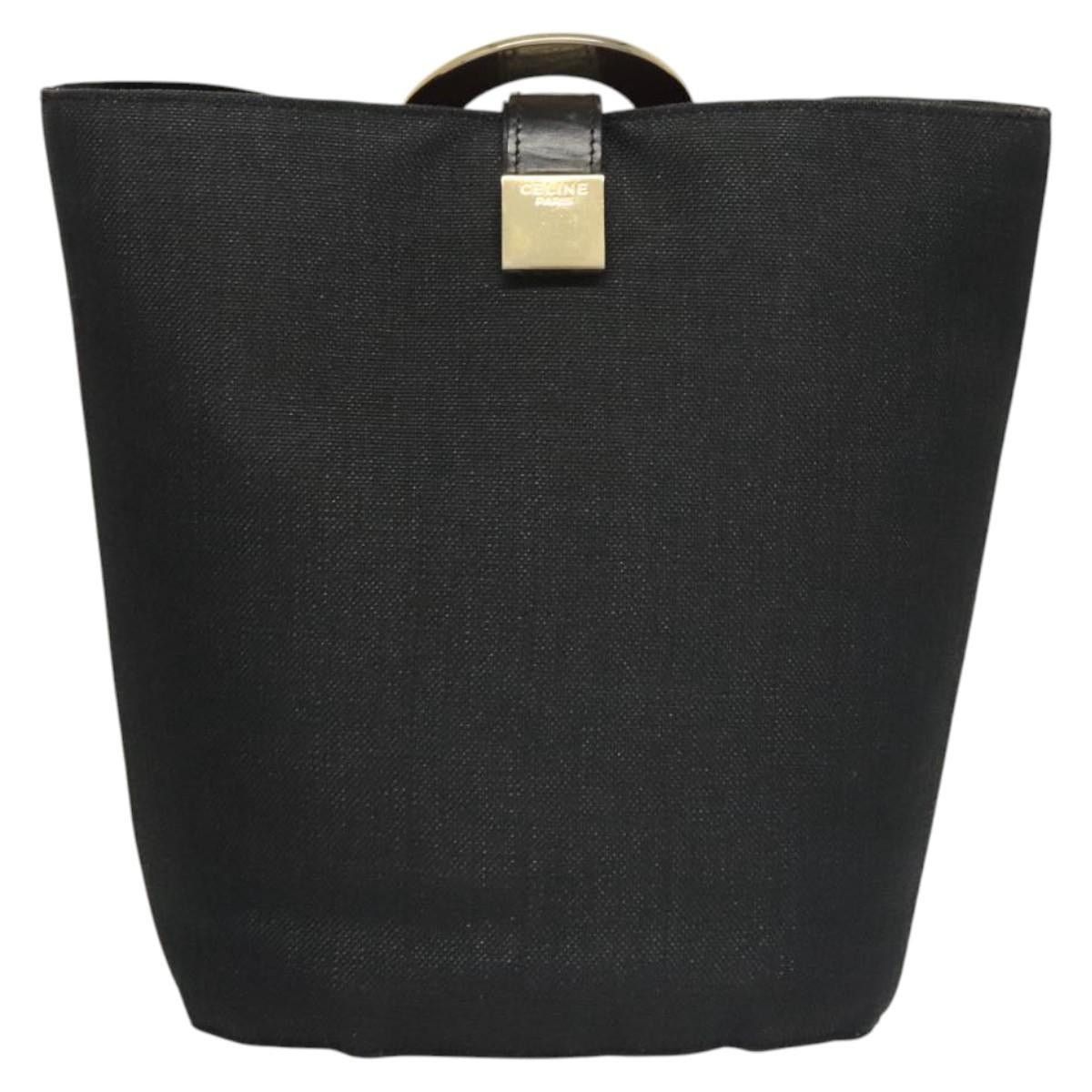 Celine CELINE Shoulder Bag Canvas Black Gold Size ONE SIZE - 3 Thumbnail