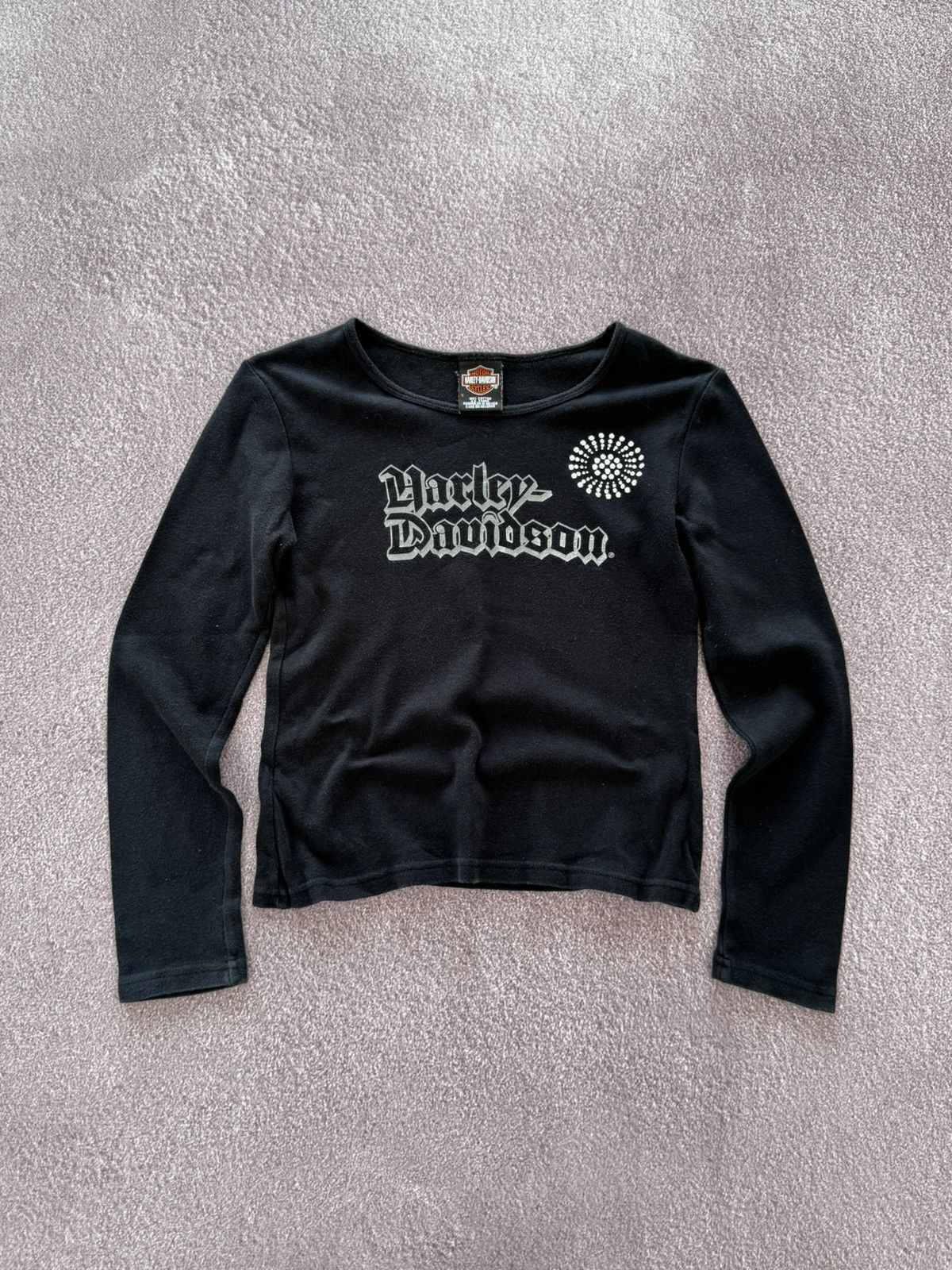Harley Davidson Harley Davidson 00s Grunge Vibe Y2K Long Sleeve Top Size S / US 4 / IT 40 - 1 Thumbnail