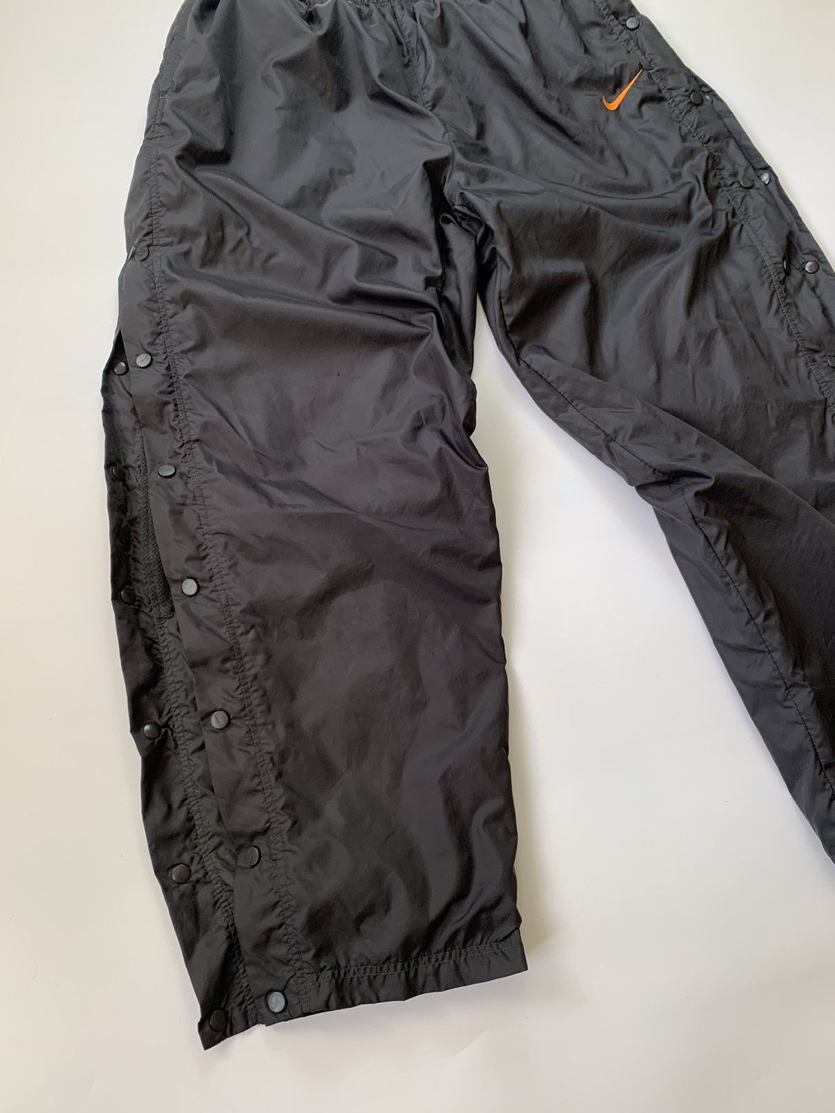 Other 90's NYLON NIKE BAGGY BUTTON TRACK PANTS Y2K SWOOSH LOGO Size US 38 / EU 54 - 6 Thumbnail