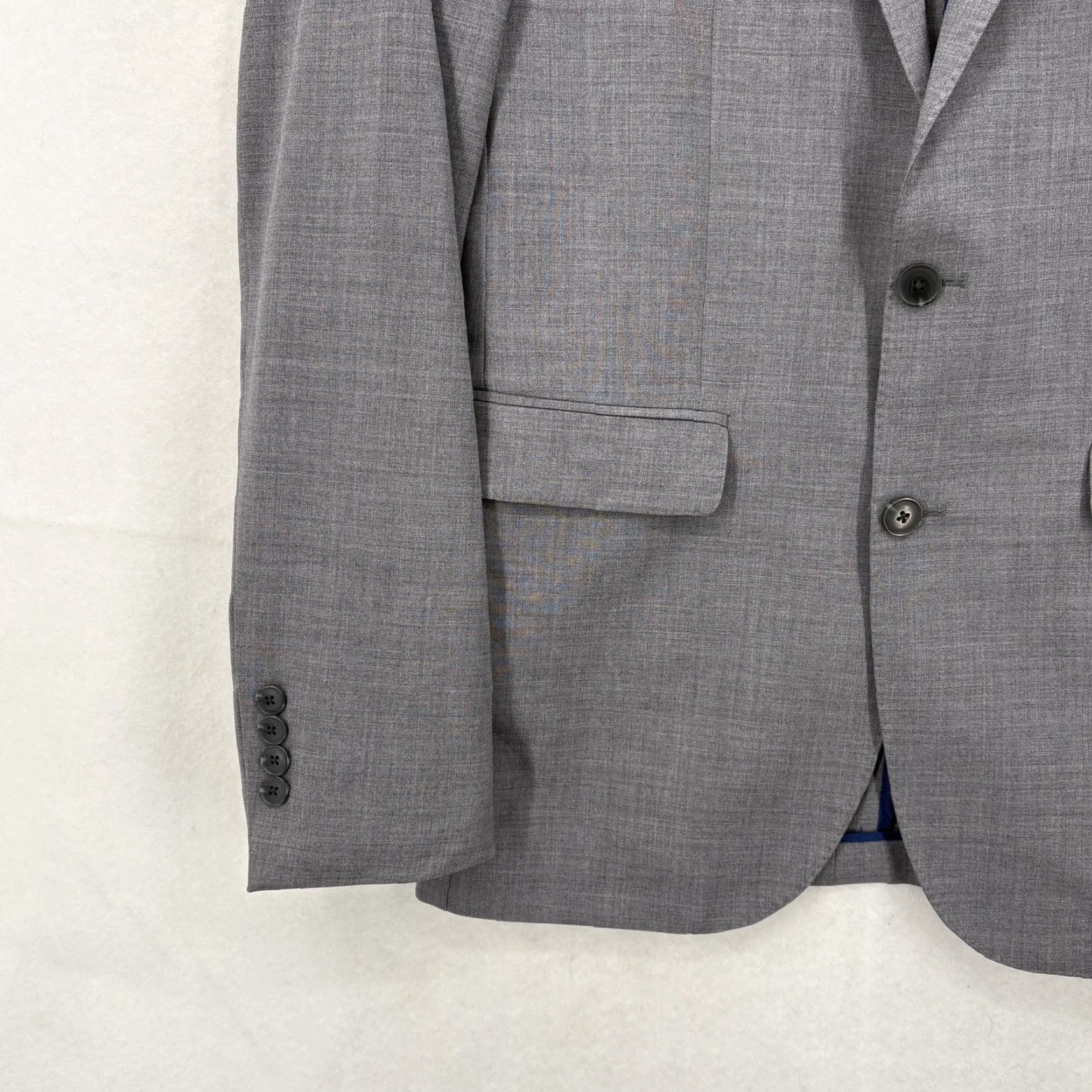 Cole Haan VINTAGE? (No) Cole Haan Blazer Mens 38L Gray Wool Two Button Sport Coat Grand.OS Unstructured Size 38R - 3 Thumbnail