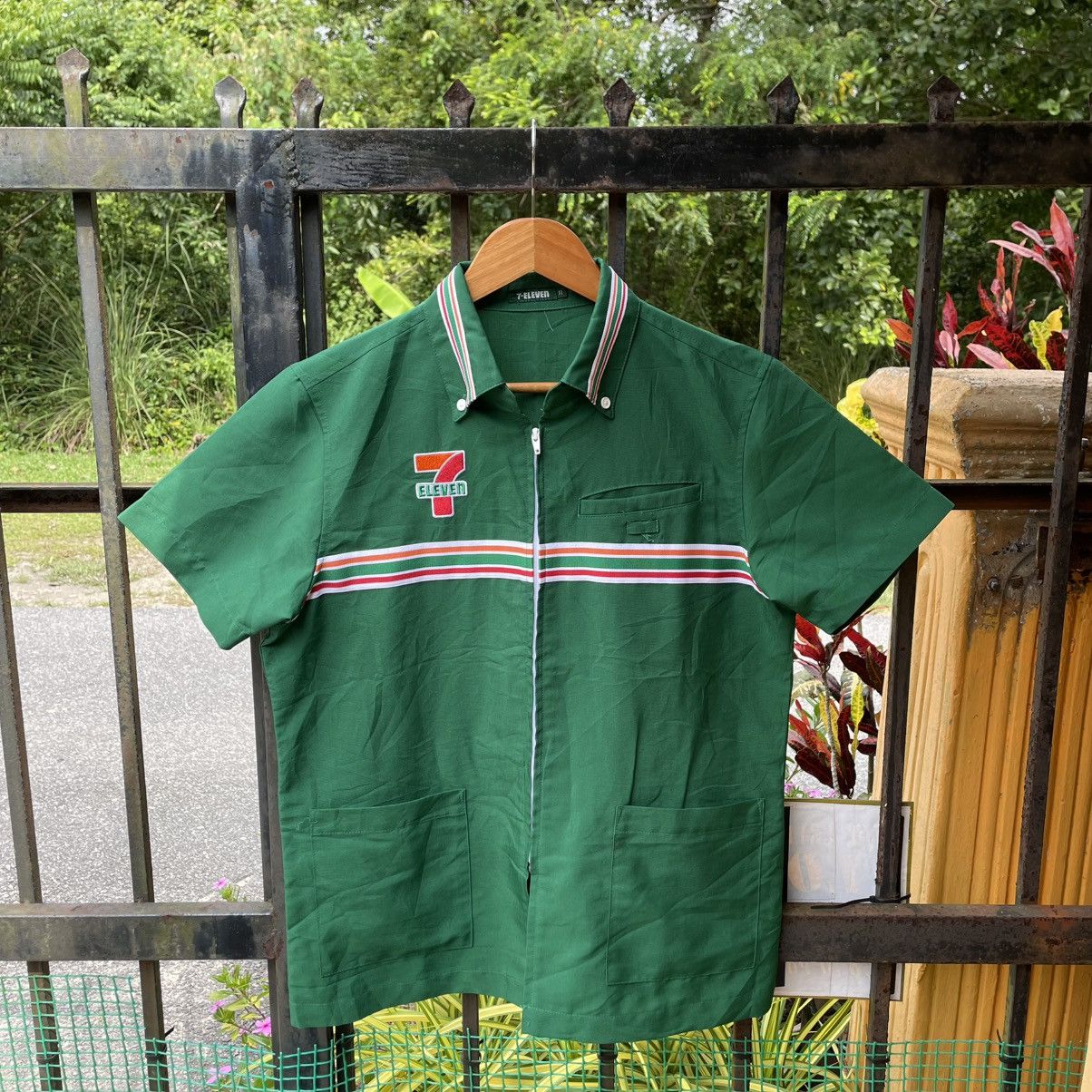 Vintage 🔥Vintage Seven Eleven Big Logo Full Zipper Uniform Shirts Size US M / EU 48-50 / 2 - 3 Thumbnail