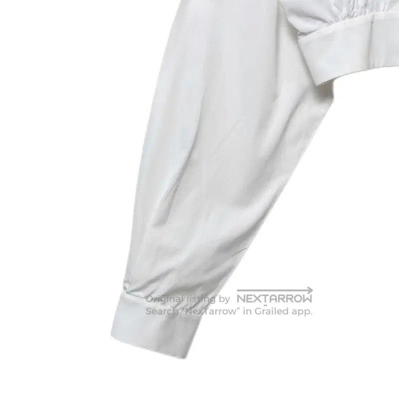 Miu Miu Miu Miu White Cotton Blend Cropped Shirt . Size L / US 10 / IT 46 - 6 Thumbnail