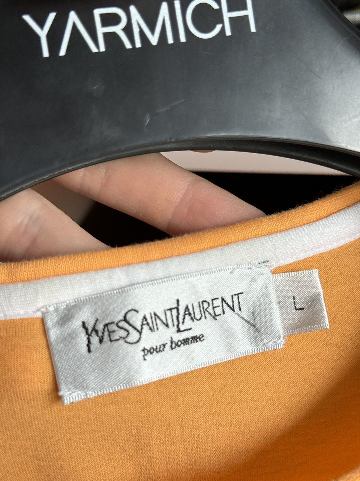 Yves Saint Laurent Vintage Yves Saint Laurent YSL Logo T Shirt Size US L / EU 52-54 / 3 - 6 Thumbnail