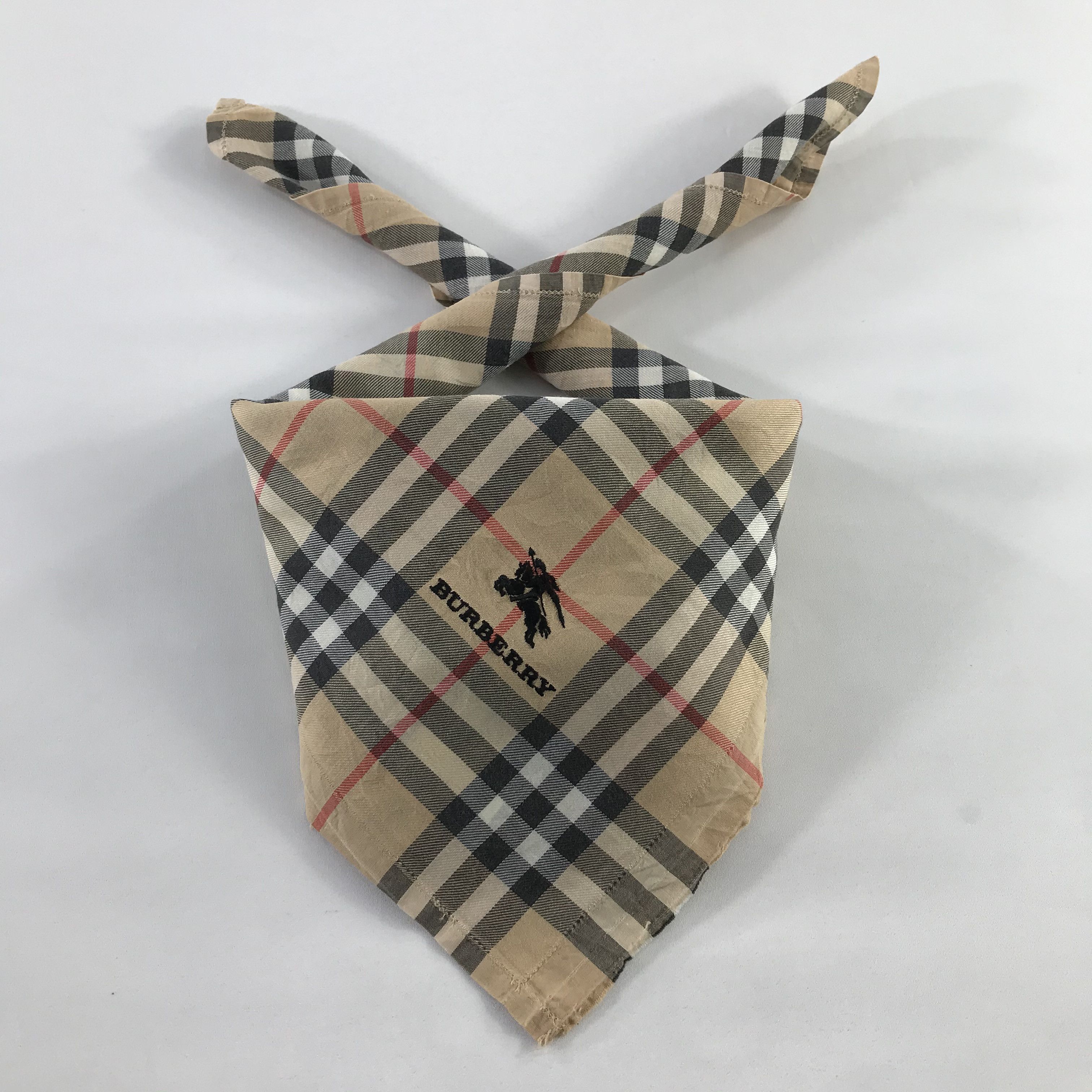 Burberry × Vintage Burberry Bandana / Handkerchief / Neckerchief - S650 Size ONE SIZE - 4 Thumbnail
