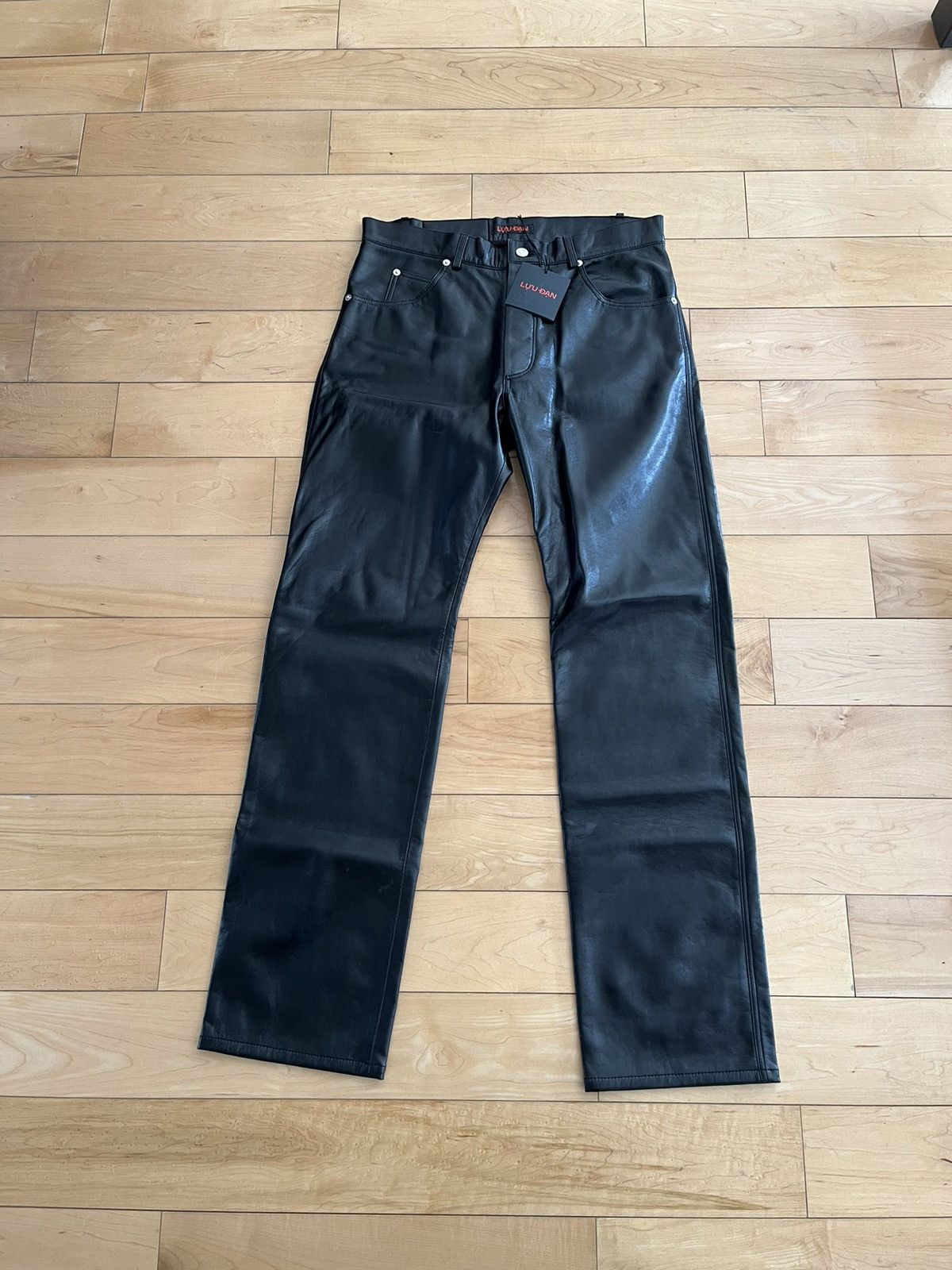 image of NWT - Luu Dan Vegan Leather Trousers in Black, Men's (Size 32)
