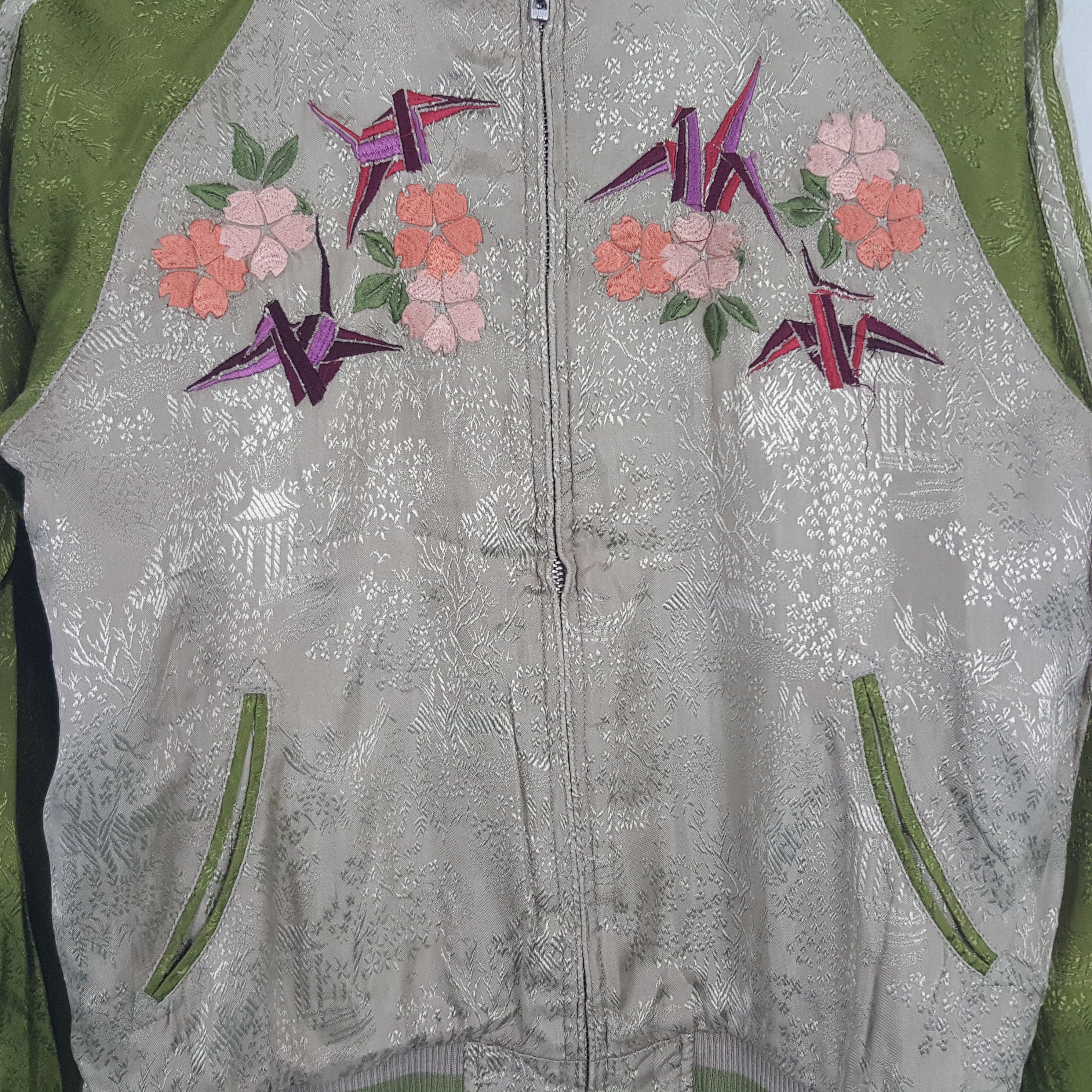 Vintage Vintage Sukajan Fish Koi Embroidery Japan Reversible Jacket Size US M / EU 48-50 / 2 - 8 Thumbnail