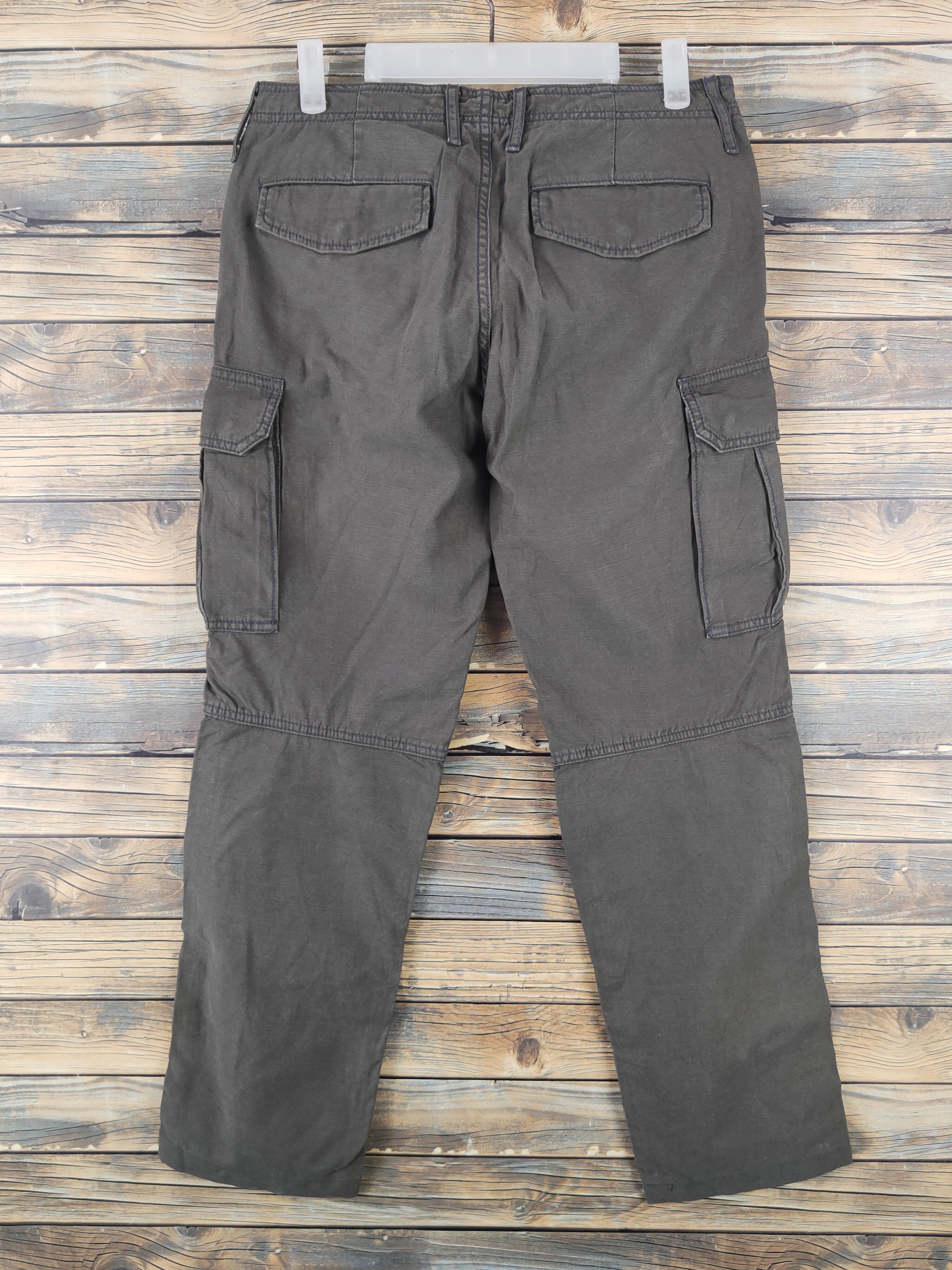 Surplus Research DL Surplus-Blue Way Olive Multipocket Cargo Pants #452 Size US 29 - 7 Thumbnail
