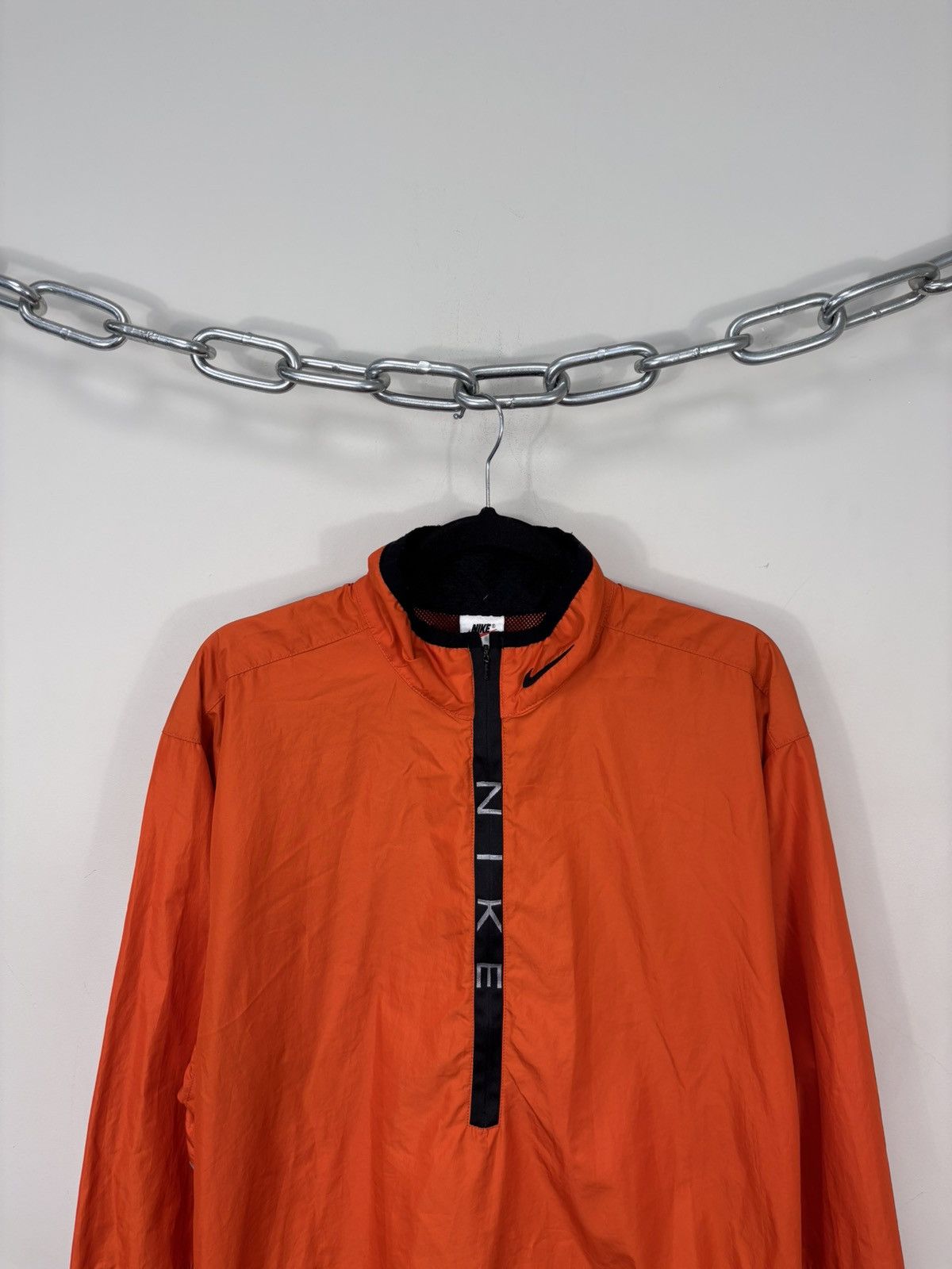 Nike Vintage 1990s Nike Y2K Orange Half Zip Windbreaker Jacket Size US M / EU 48-50 / 2 - 3 Thumbnail