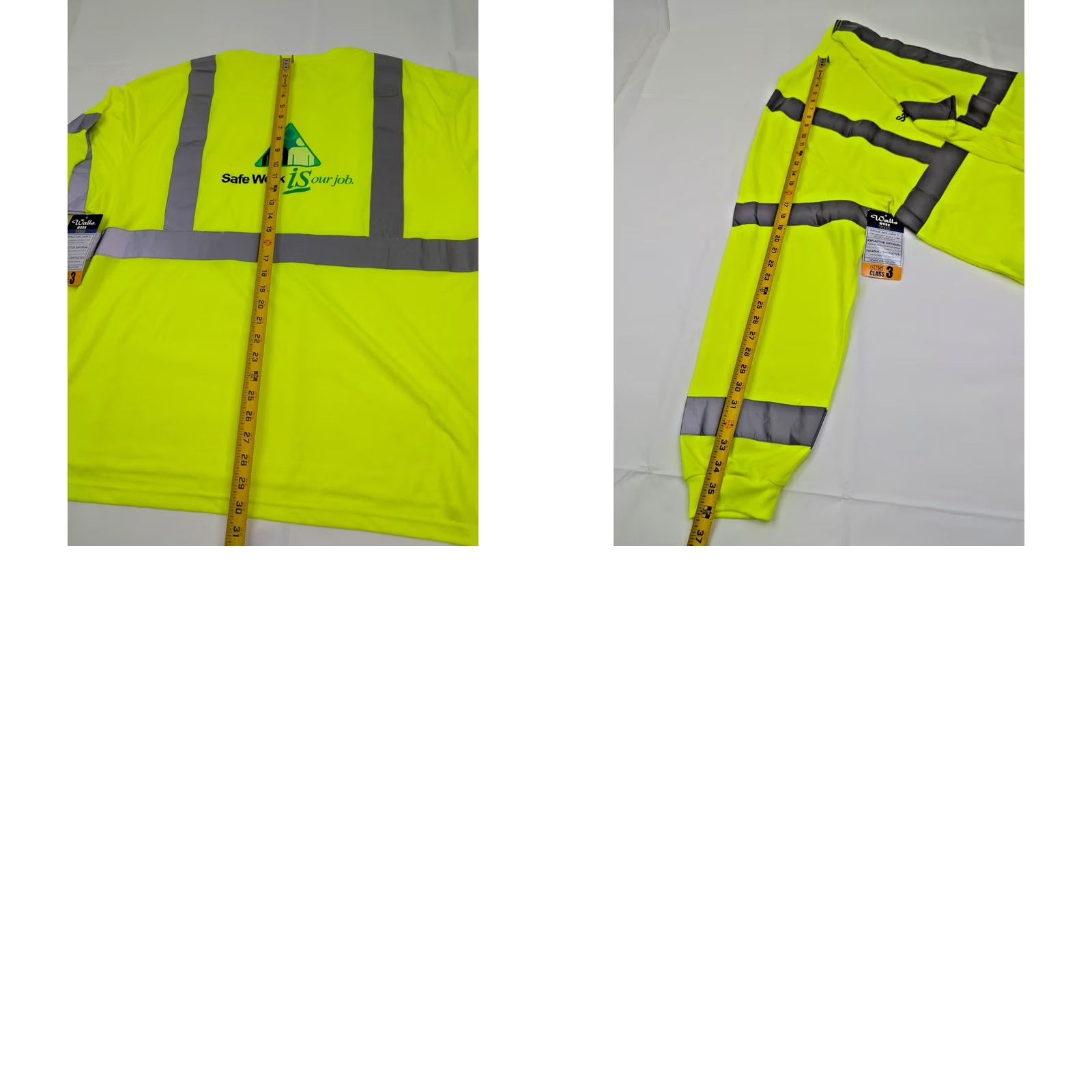 Walls Walls High Visibility ANSI Class 3 Long Sleeve Shirt Men 2XL Yellow NWT Size US XXL / EU 58 / 5 - 9 Thumbnail