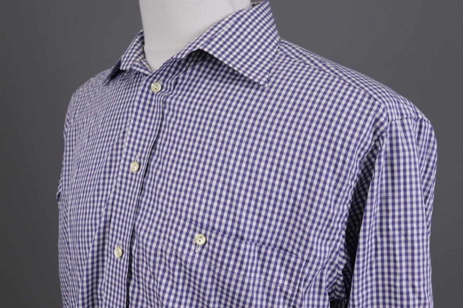 Eton Vintage Eton Sweden Blue Check Button Down Shirt Size 16 41 Size US M / EU 48-50 / 2 - 11 Thumbnail
