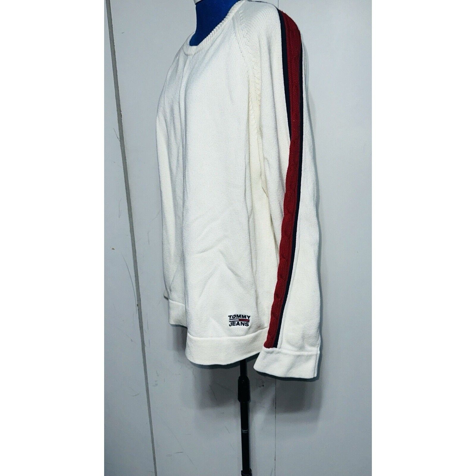 Tommy Hilfiger Tommy Hilfiger Jeans Embroidered Cable Sweater Big Logo XL Size US XL / EU 56 / 4 - 2 Thumbnail