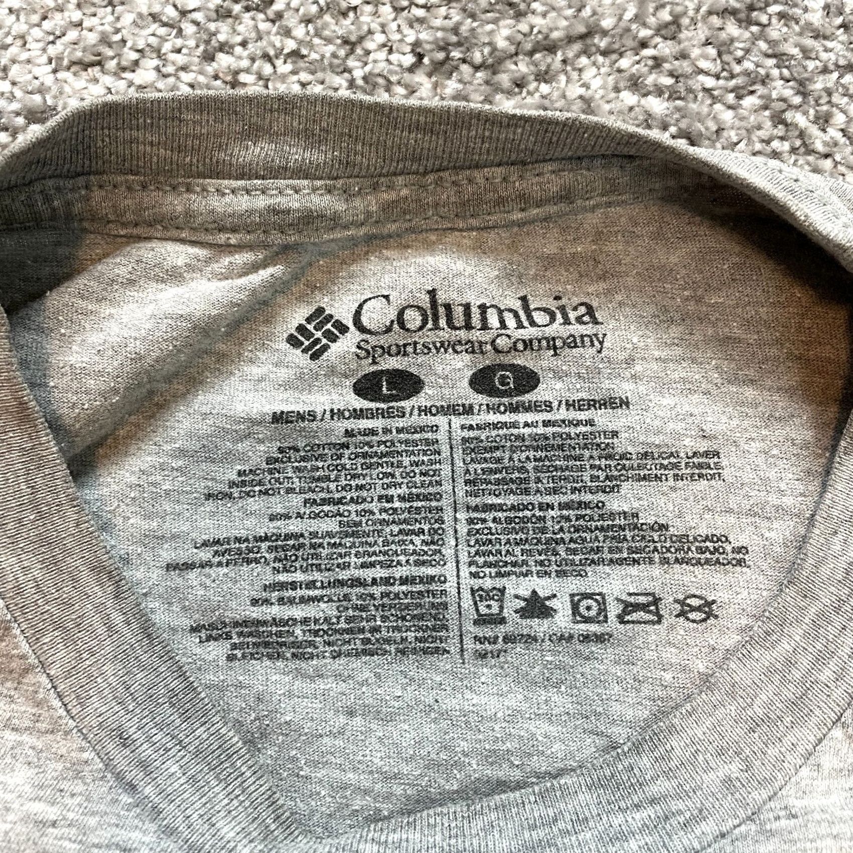 Vintage Columbia Shirt Mens Large Gray Short Sleeve Casual Logo Graphic Adult Size US L / EU 52-54 / 3 - 3 Thumbnail