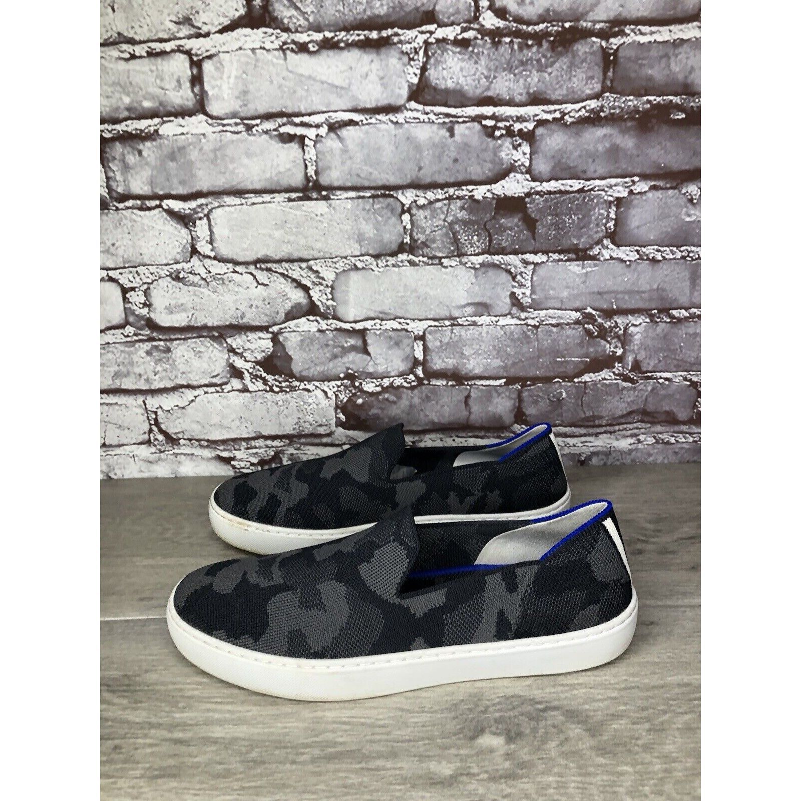 Other Rothy’s The Original Grey Camo Print Fabric Slip On Sneakers Size US 10 / IT 40 - 19 Thumbnail