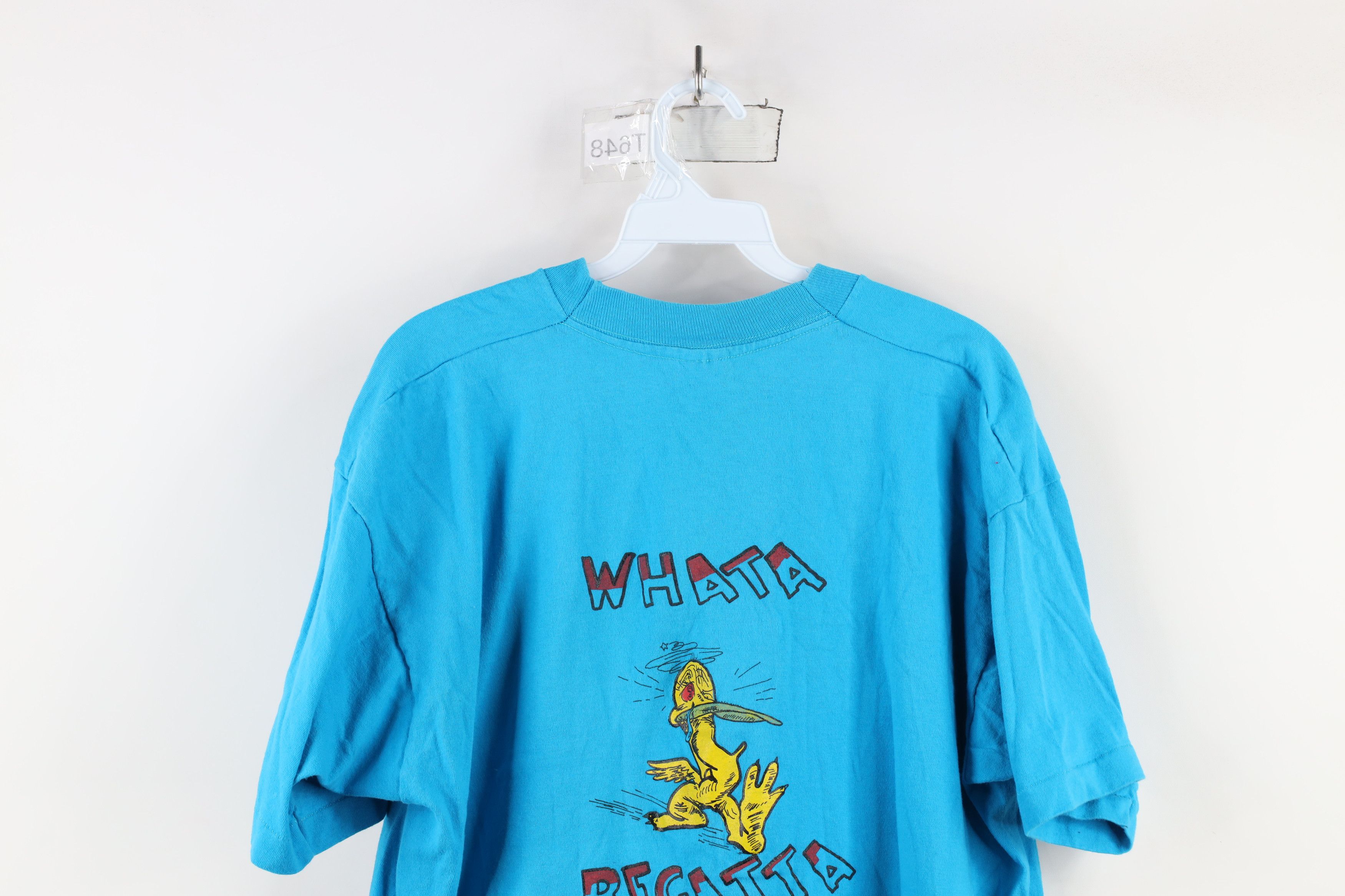 Vintage Vintage 90s Yagotta Regatta Race T-Shirt Blue Cotton USA Size US XL / EU 56 / 4 - 10 Thumbnail