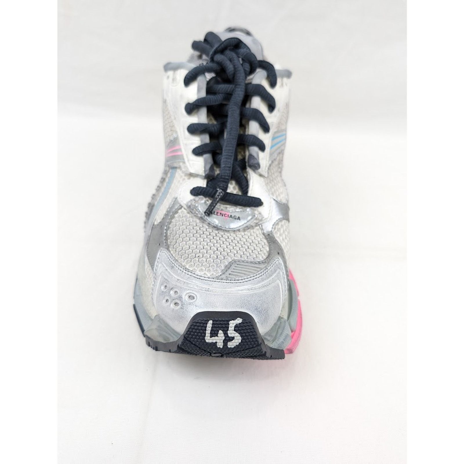 Balenciaga o1rshd1 Mesh Rubber Runners in Eggsh/Grey/Pink/Blue Size US 13 / EU 46 - 5 Thumbnail