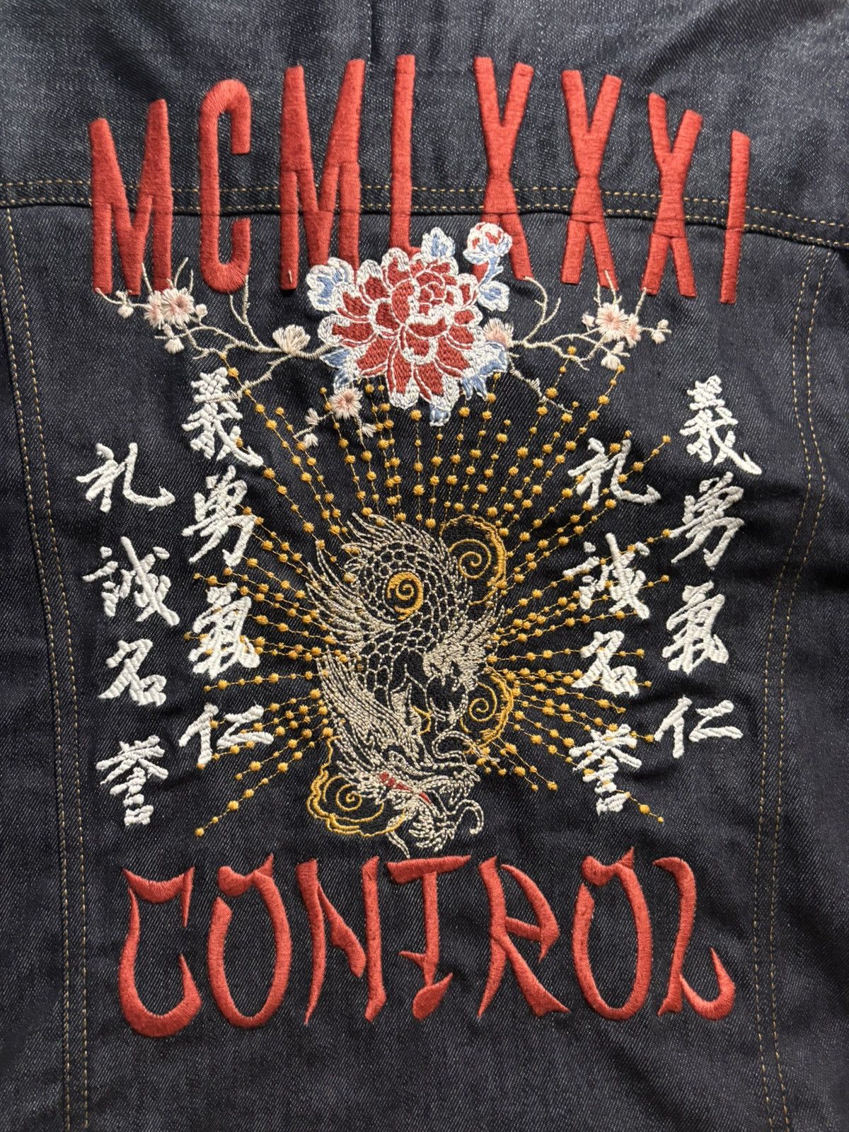 Designer × Guess Guess "Rex" Embroidered Dark Denim Jacket Mens Medium Size US M / EU 48-50 / 2 - 5 Thumbnail