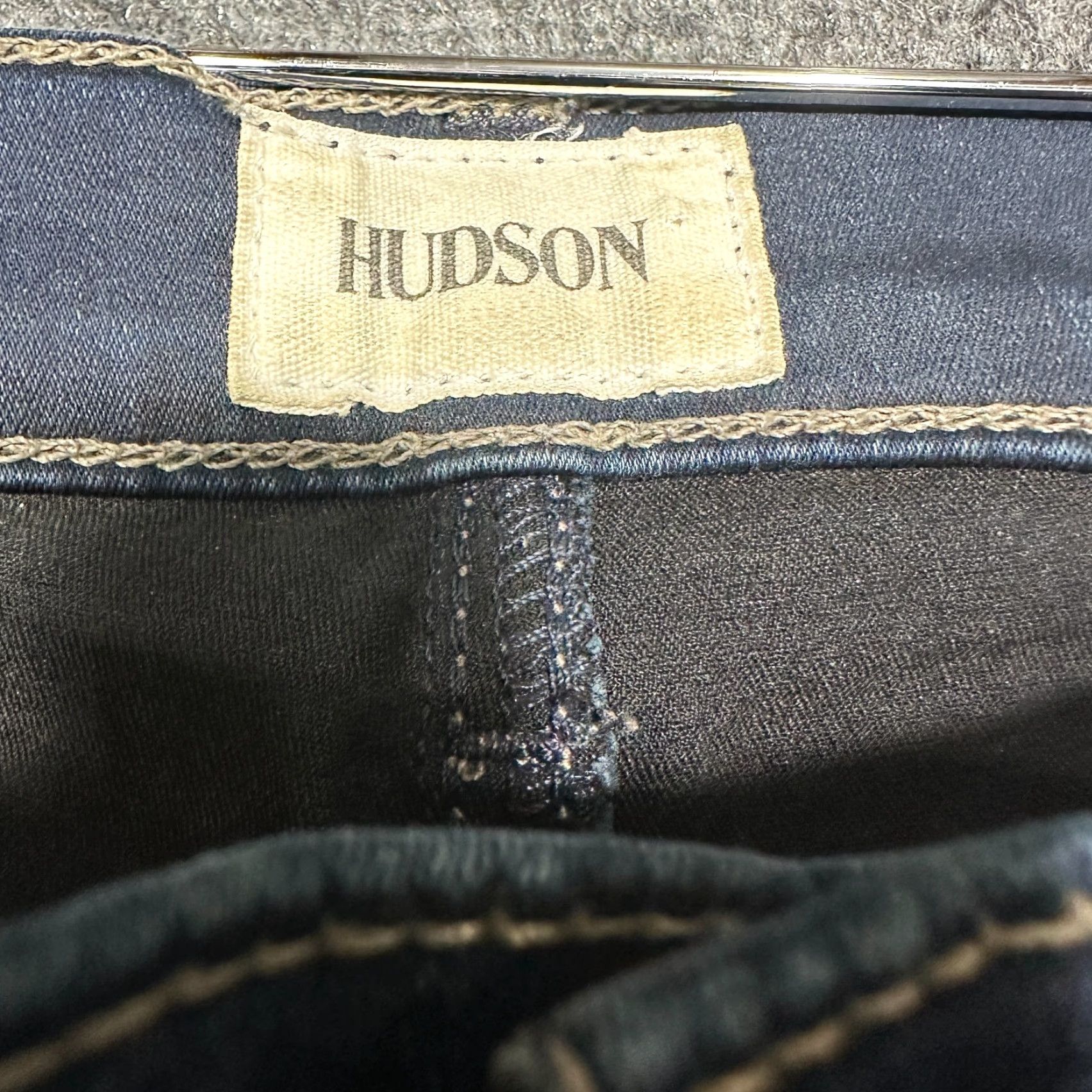 Hudson Hudson Jeans Womens 29 Krista Ankle Super Skinny Dark Wash Cotton Stretch Denim Pants 5-Pocket Regular Rise Blue Seasonal Vintage No Size 29" - 5 Thumbnail